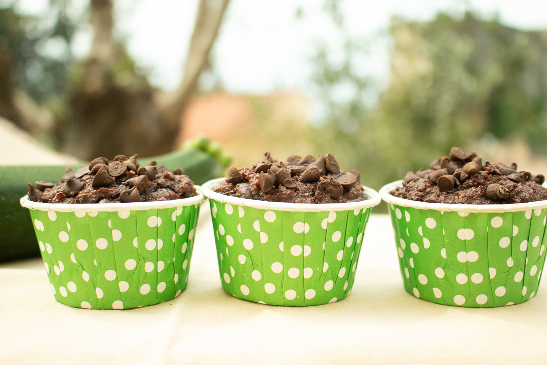 Zucchini chocolate muffins