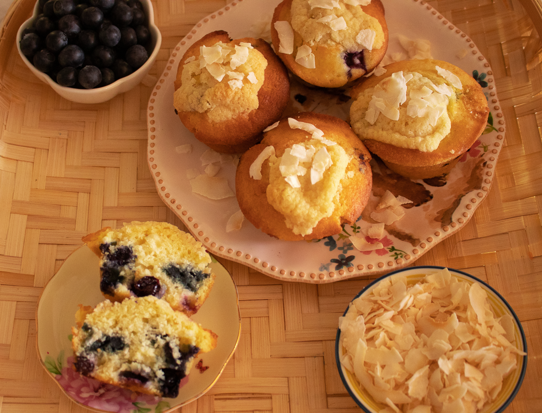 Very blueberry coconut muffins 