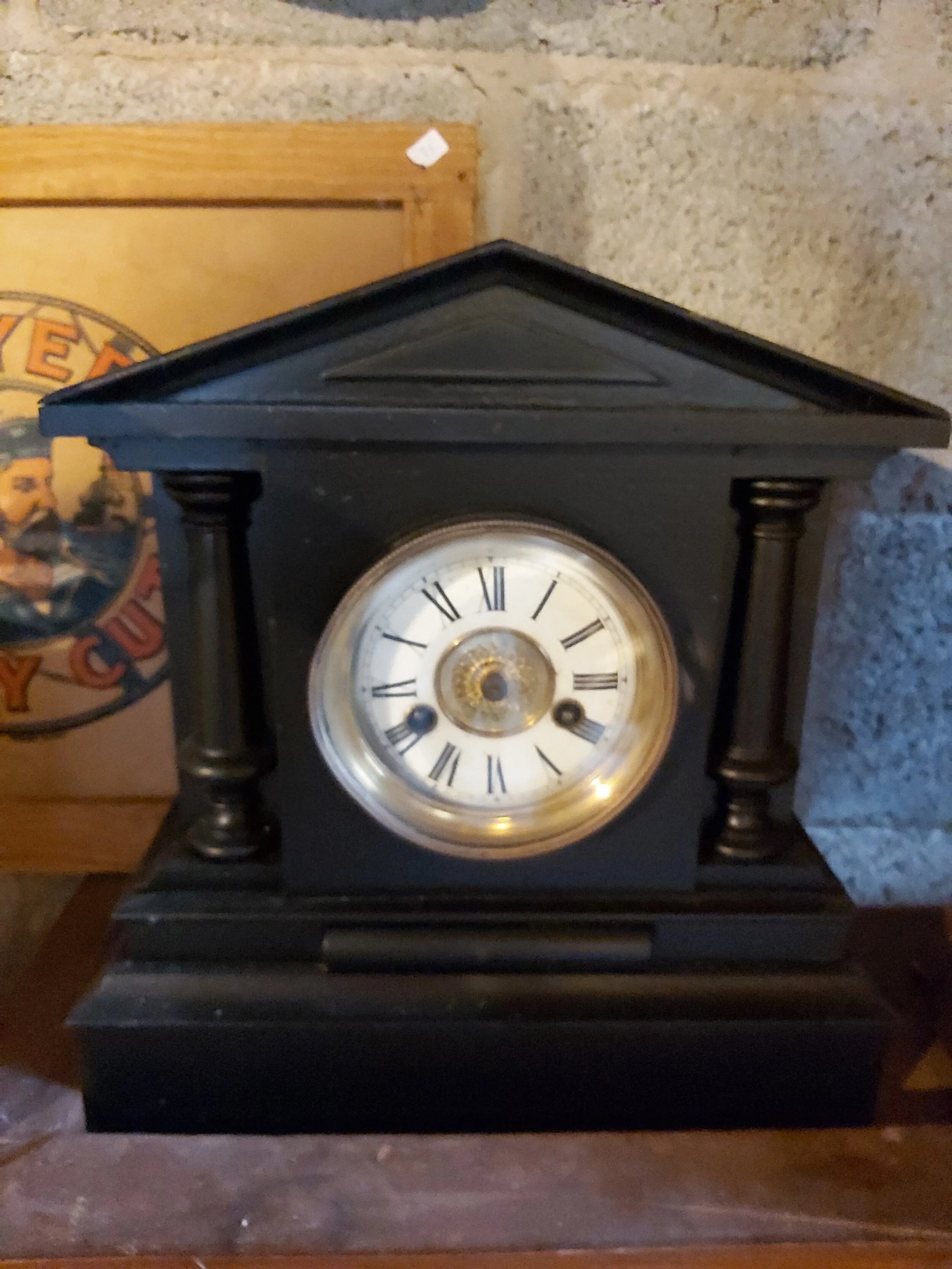 Wooden mantle clock
