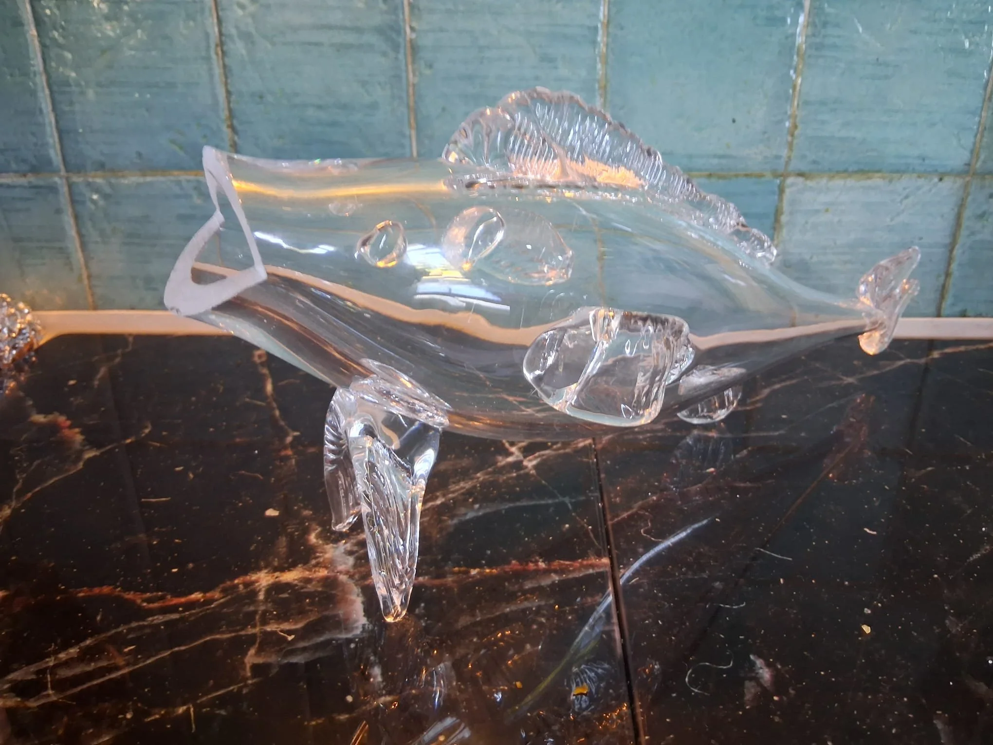 Large Murano 1960s centrepiece Fish sculpture