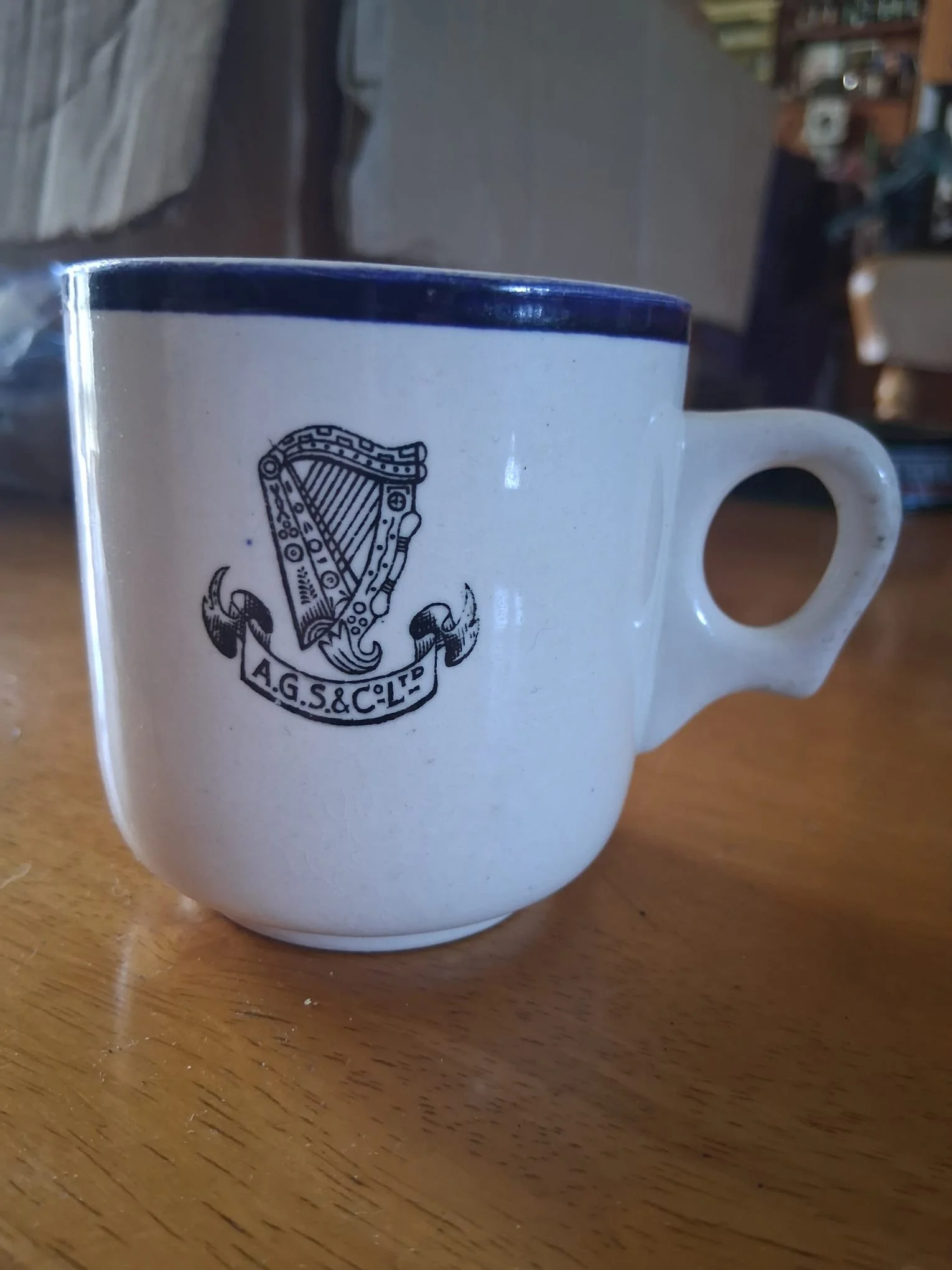 Rare Arklow Arthur Guinness and Son crested coffee cup