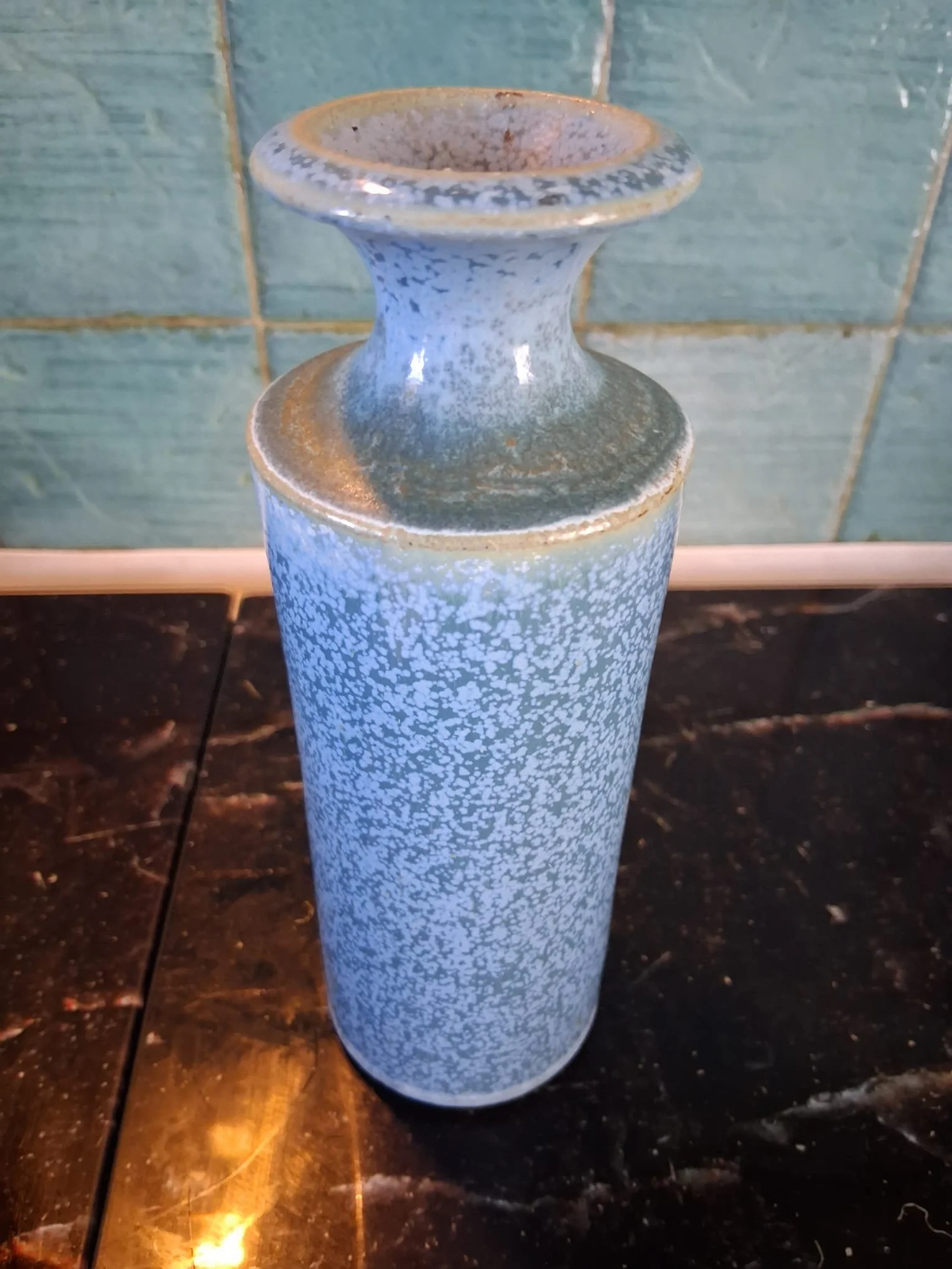 Signed Louis Mulcahy speckled vase