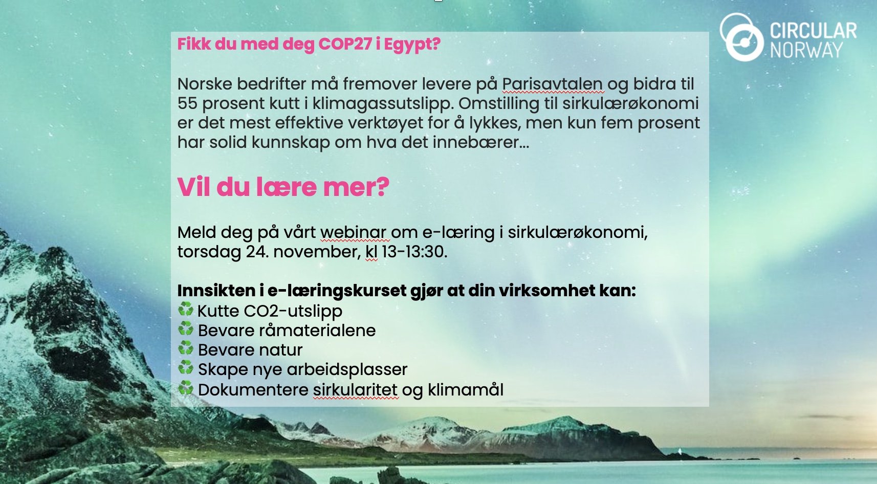 Vil du lære om hvordan sirkulærøkonomi gir utslippskutt? 