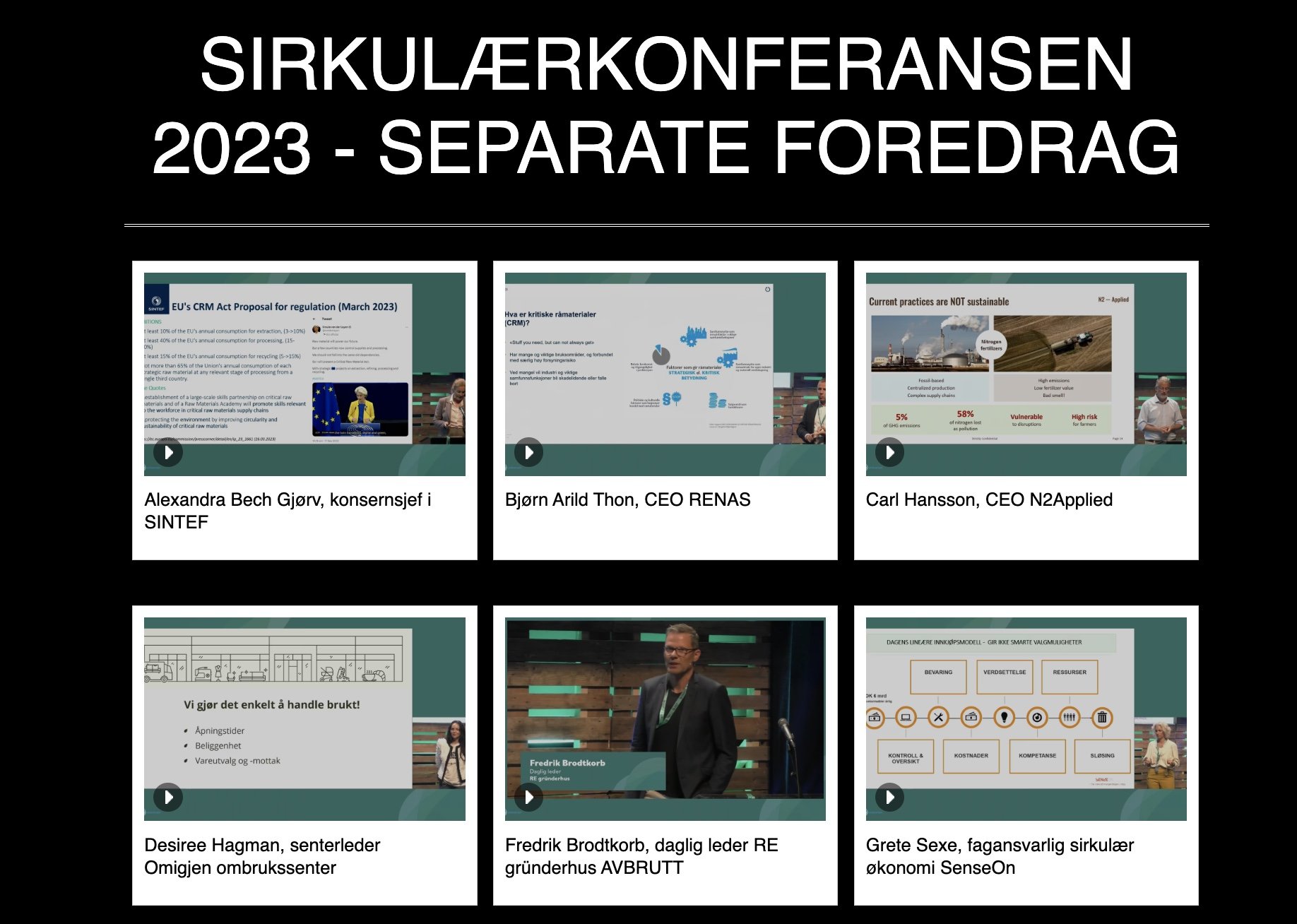 Se opptak fra Den store sirkulærkonferansen