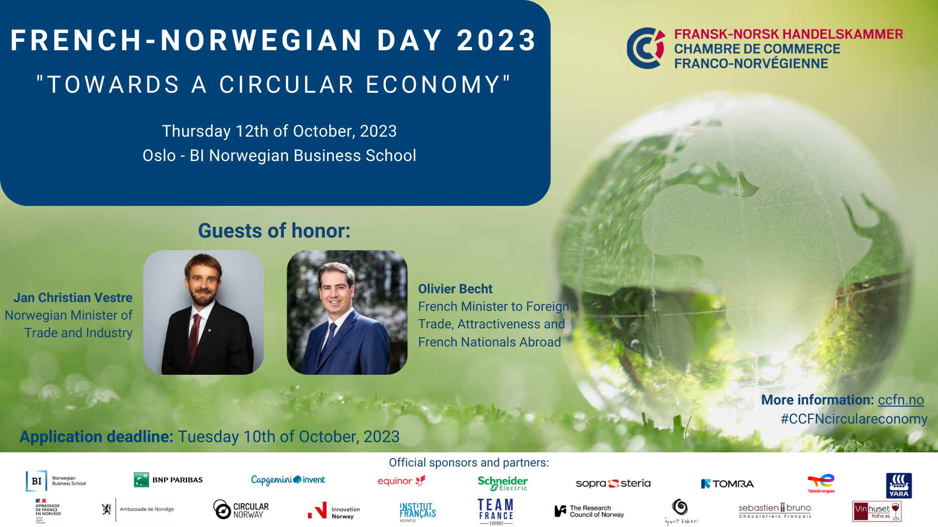 Sirkulær økonomi på fransk-norsk dag