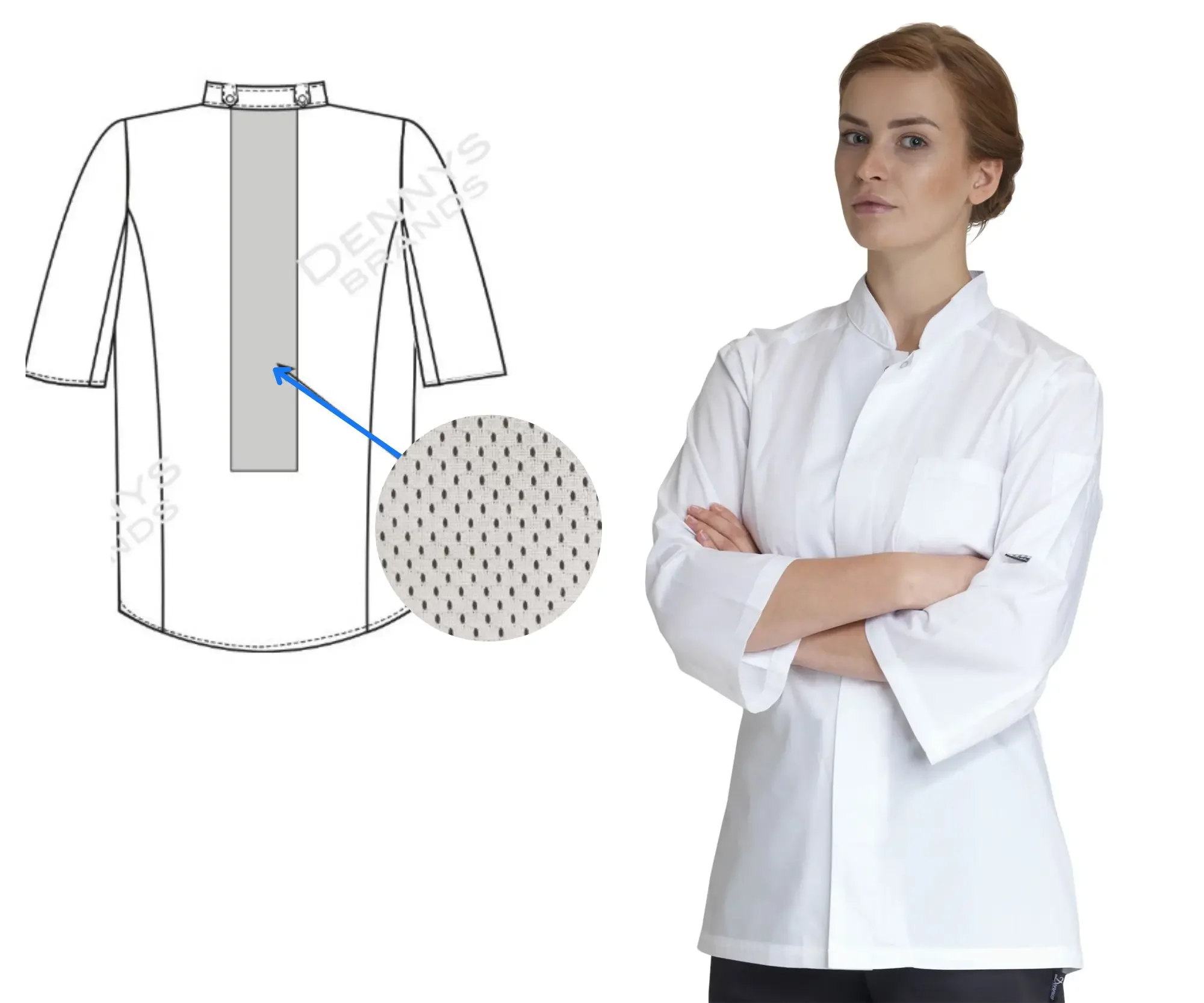 DF120F+All+White+Ladies+Kitchen+Shirt.webp