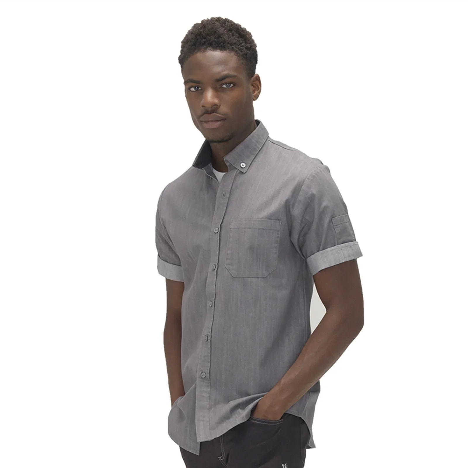 df116d-le-chef-prep-unisex-chefs-shirt-grey-model.webp