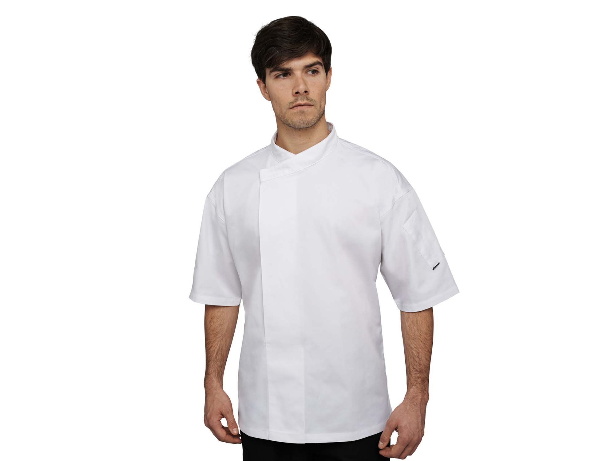 Le Chef Men's Professional Executive Chefs Shirt Tunic RED TRIM DA25 