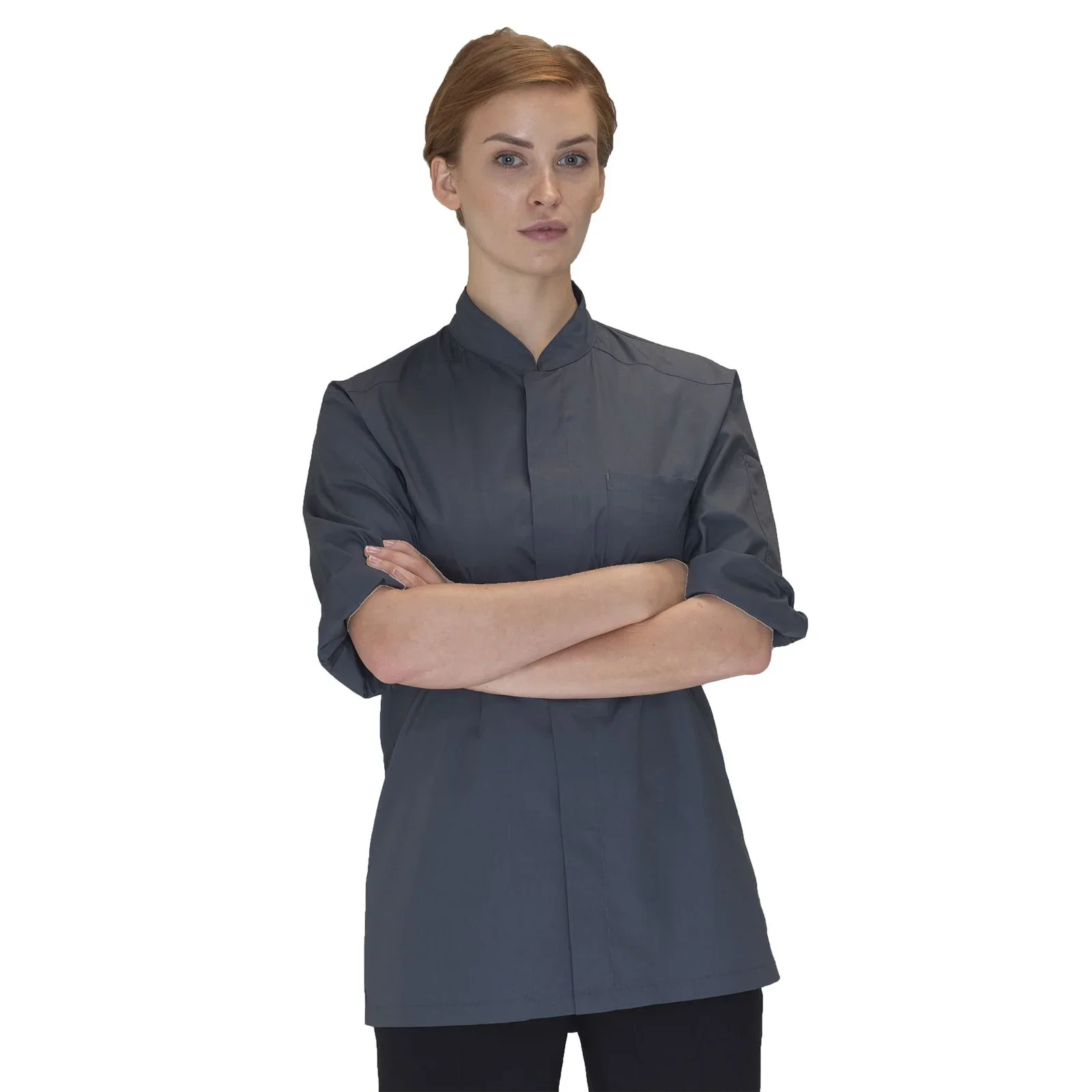 df120f-le-chef-ladies-shirt-grey-model.webp