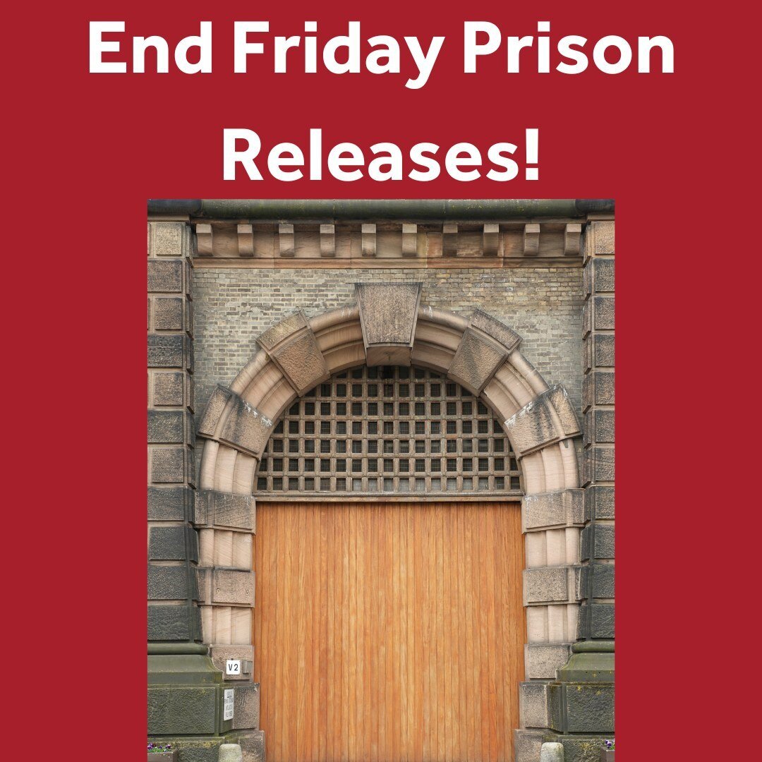 What are you doing this Friday night? Are you going out? Relaxing after a hard week? A third of all prison releases happen on a Friday. This means that women have no time to meet with Probation, find safe accommodation, contact their support networks