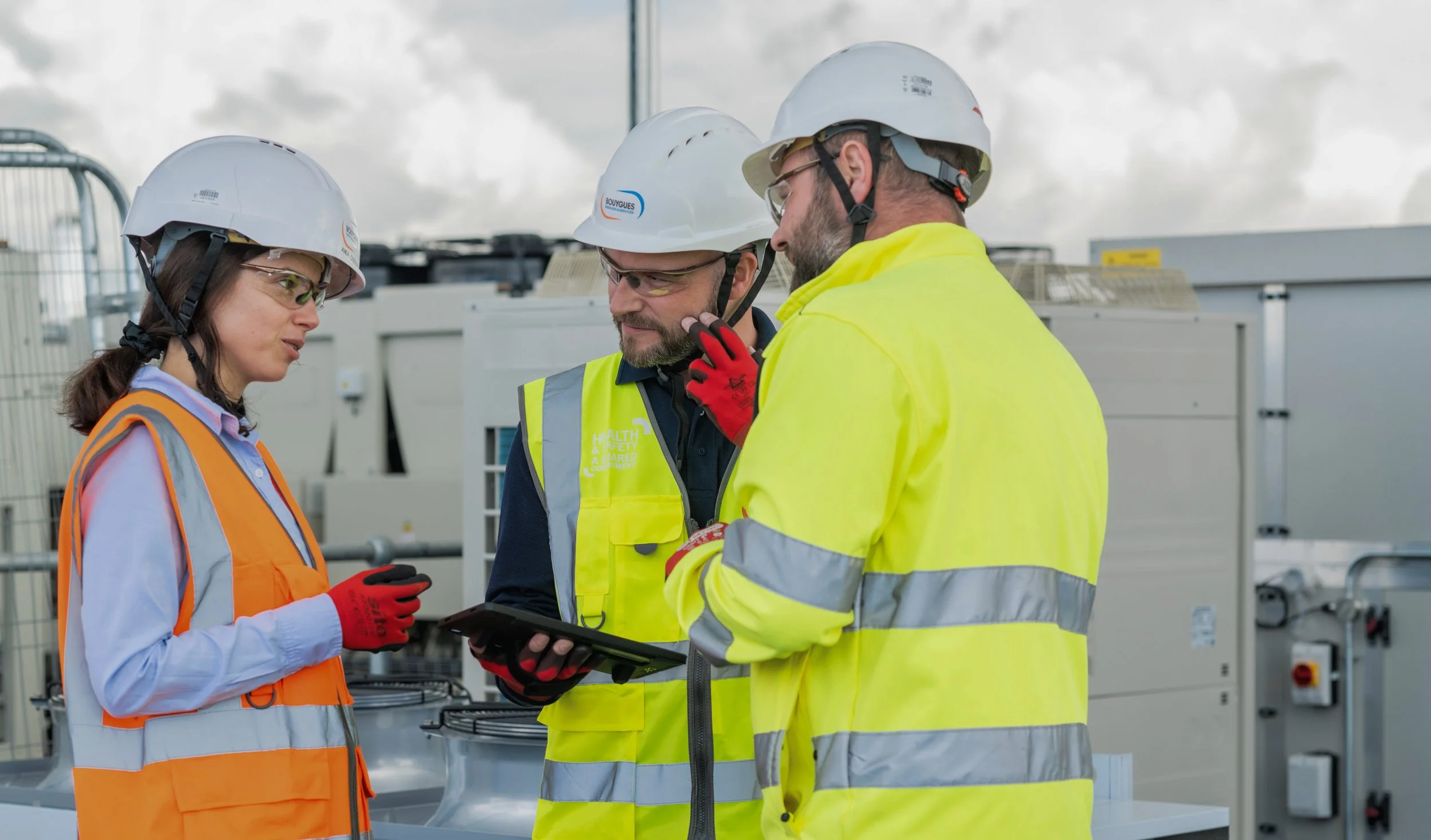Bouygues team collaborating on infrastructure construction project