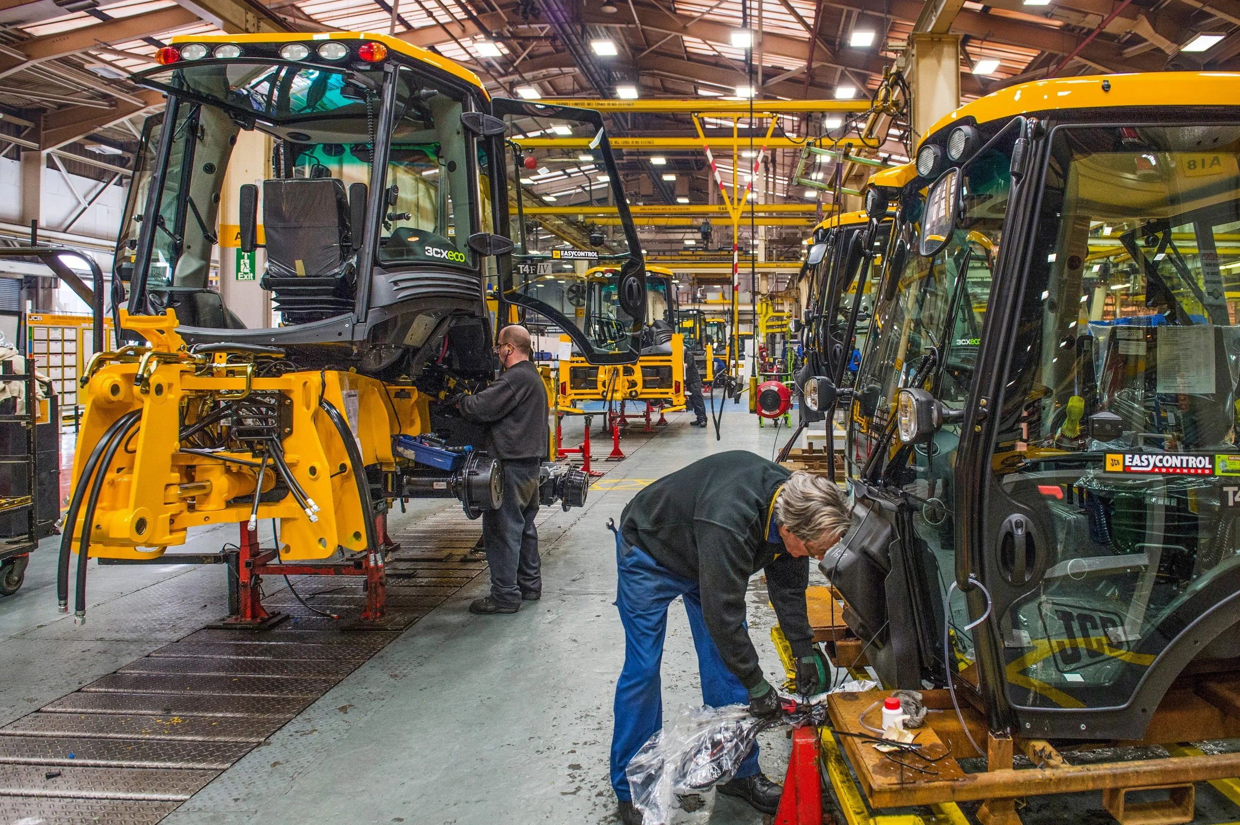 JCB machinery at industrial site in Stockport Greater Manchester