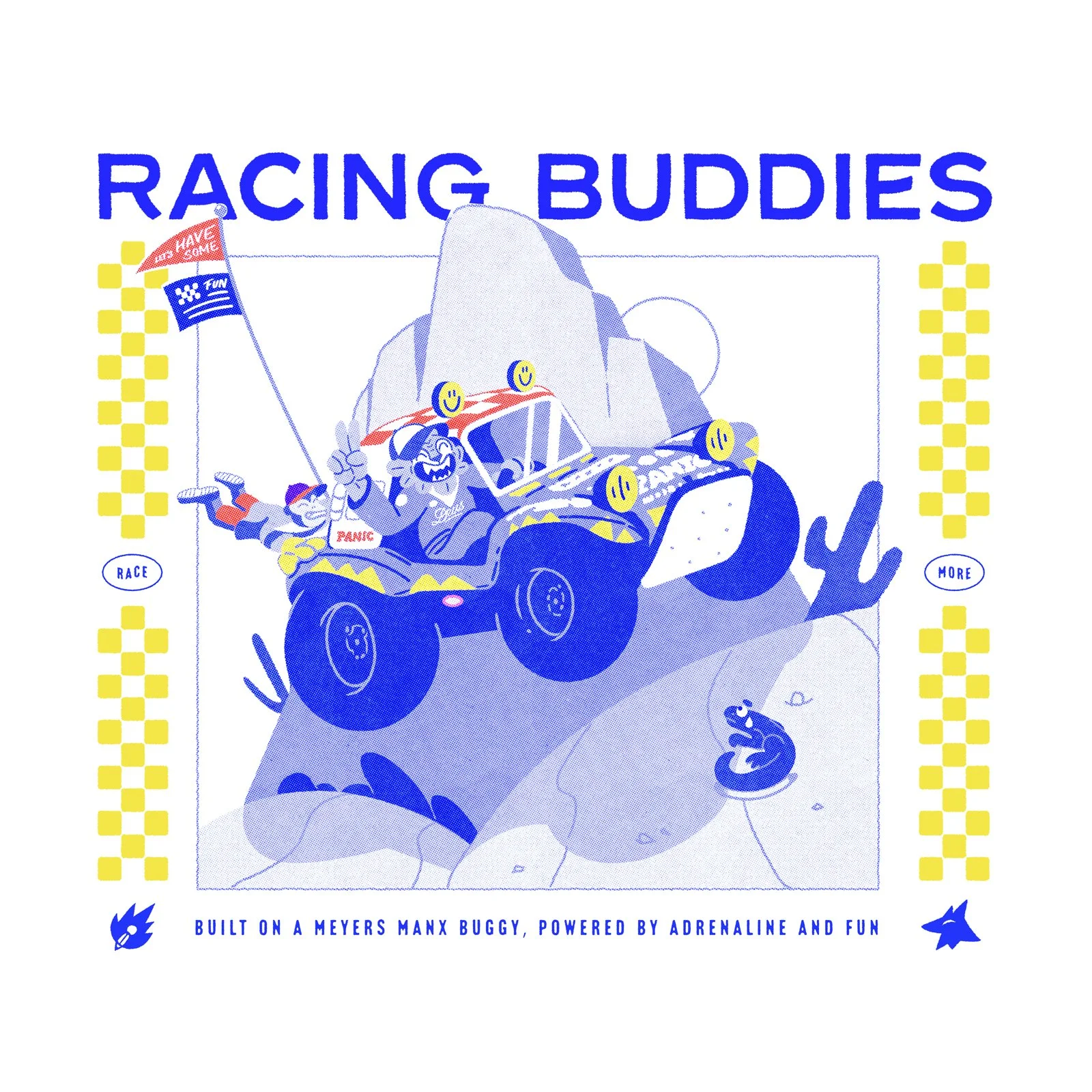 Racing Buddies poster & merchandisings