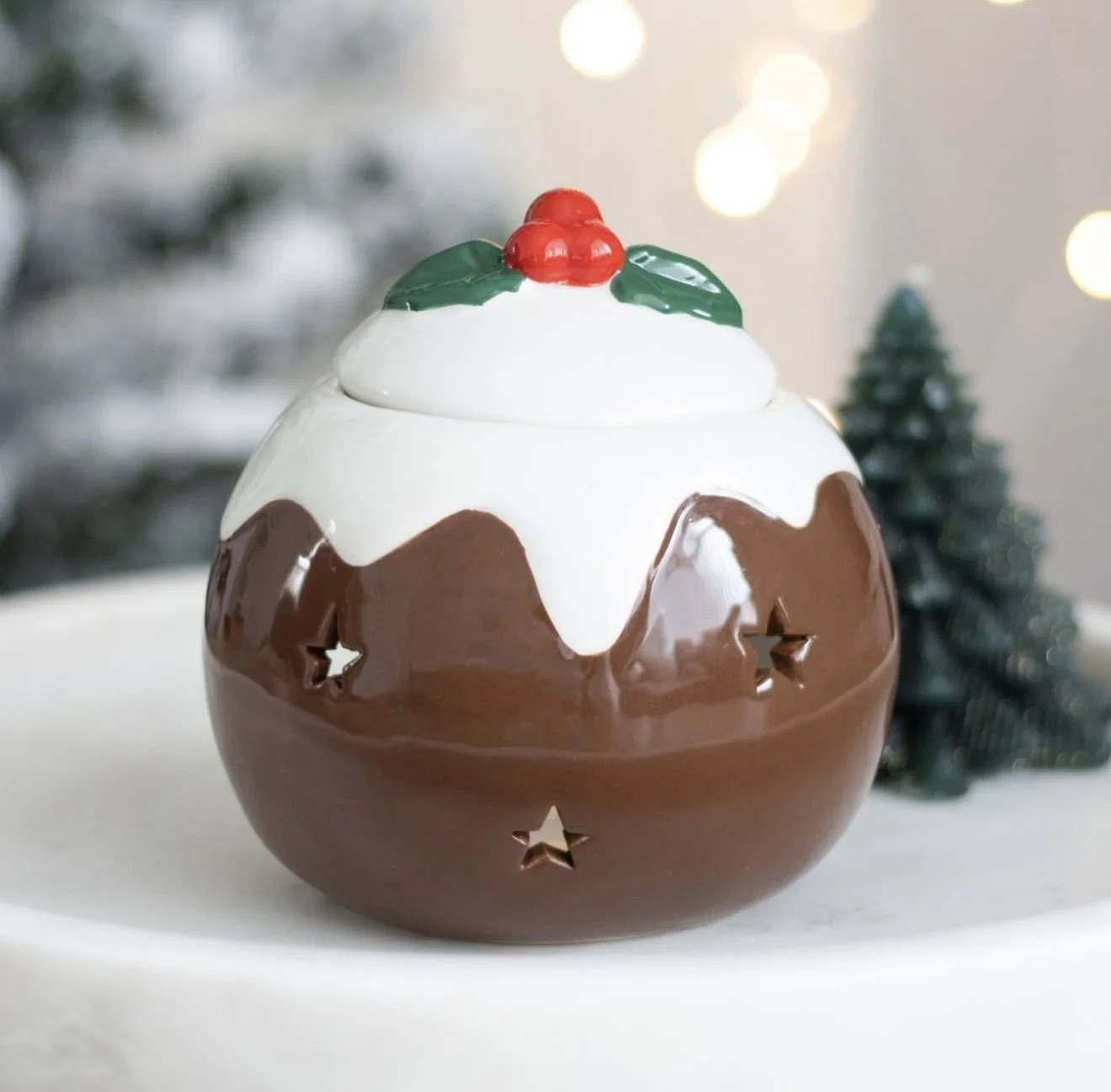 Christmas pudding burner