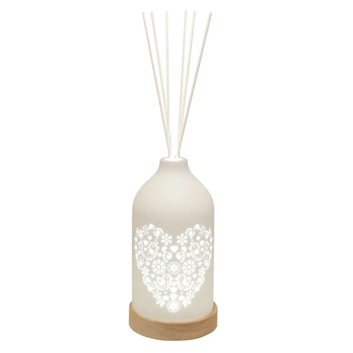 LED Ceramic Reed Diffuser Heart
