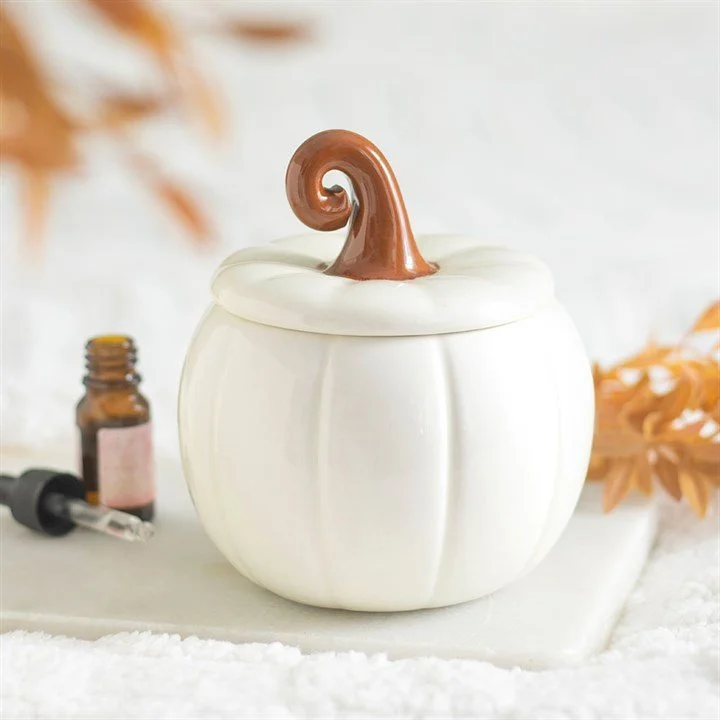 White Curly Pumpkin Burner