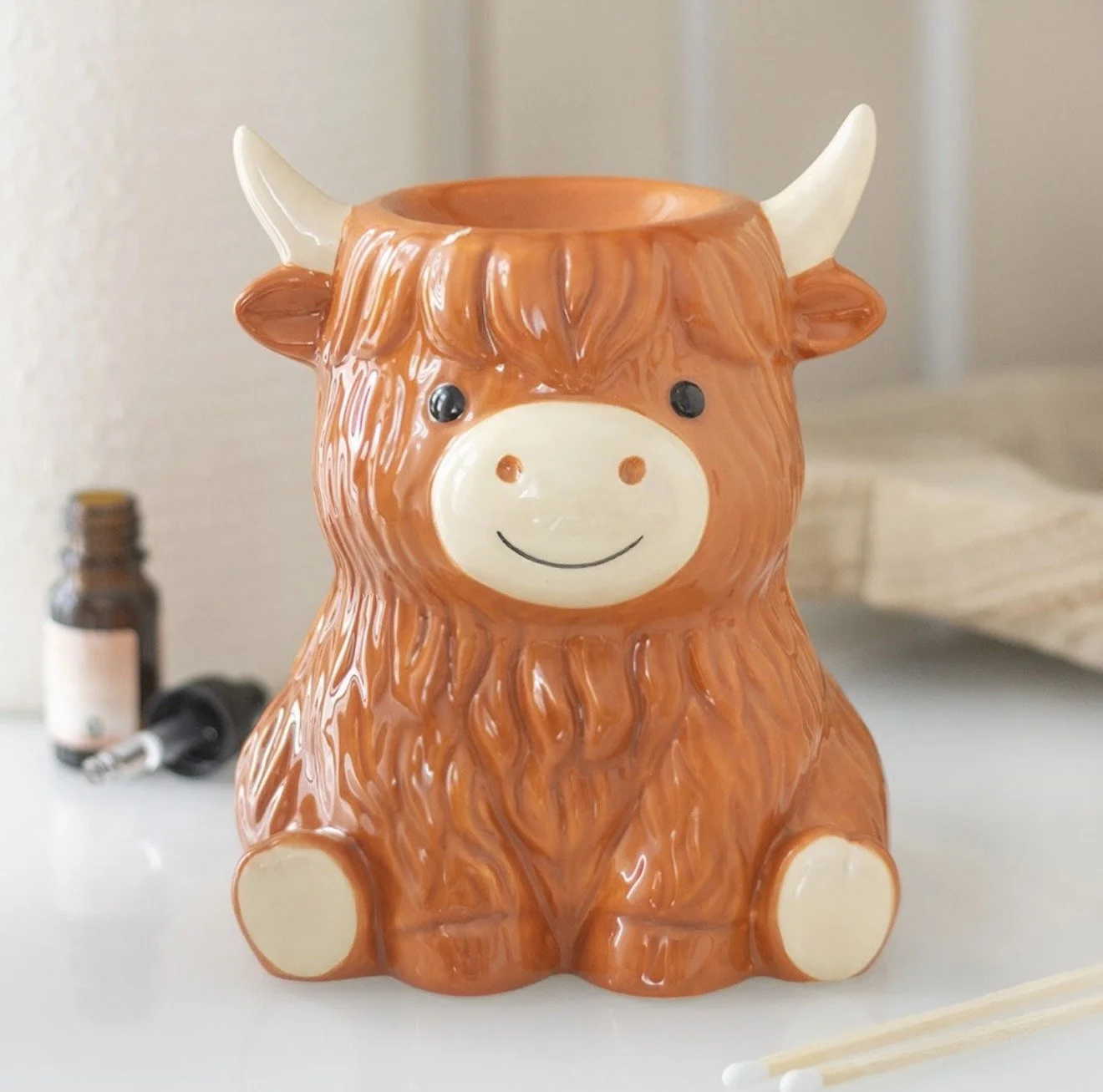 Highland Cow Ceramic Burner
