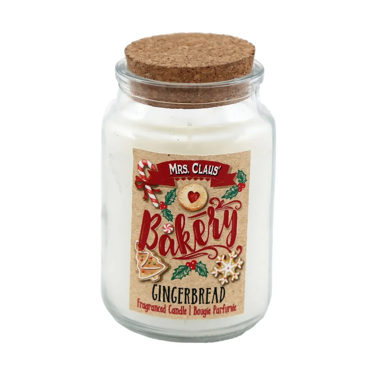 Mrs Claus gingerbread candle