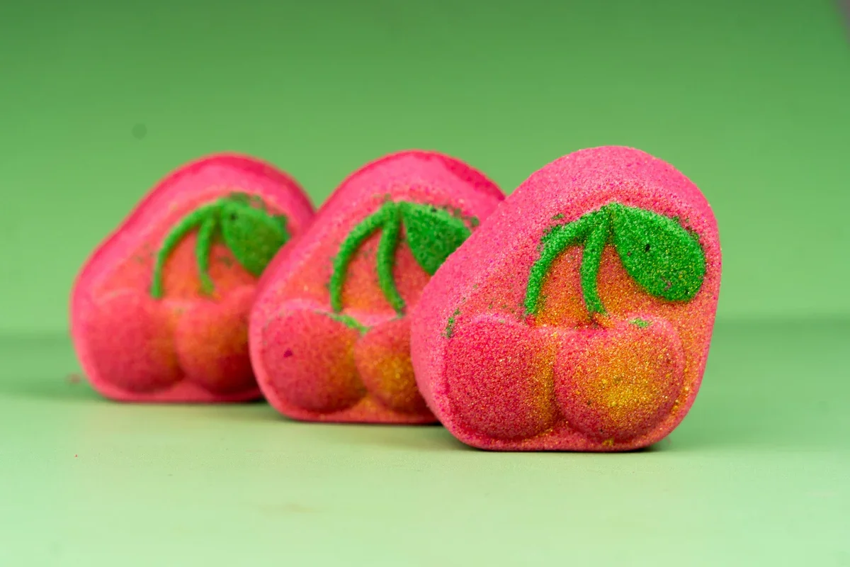 Cherry bath bomb