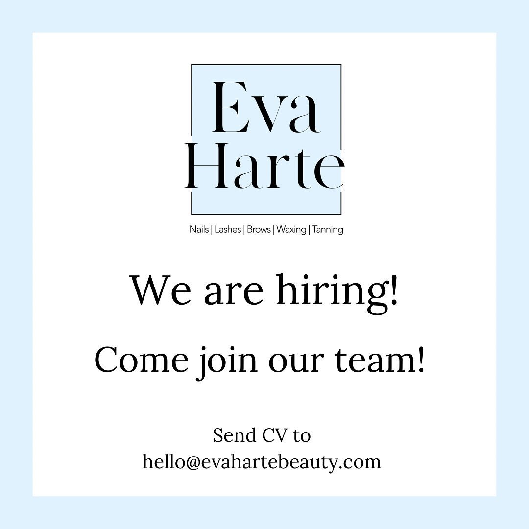 Do you want to join our team? 

We are looking for someone who is fun, chatty and loves being part of a team!

Must be fully qualified and experience is preferred. 

Part Time hours available.

Send your CV and list of qualifications to 

hello@evaha
