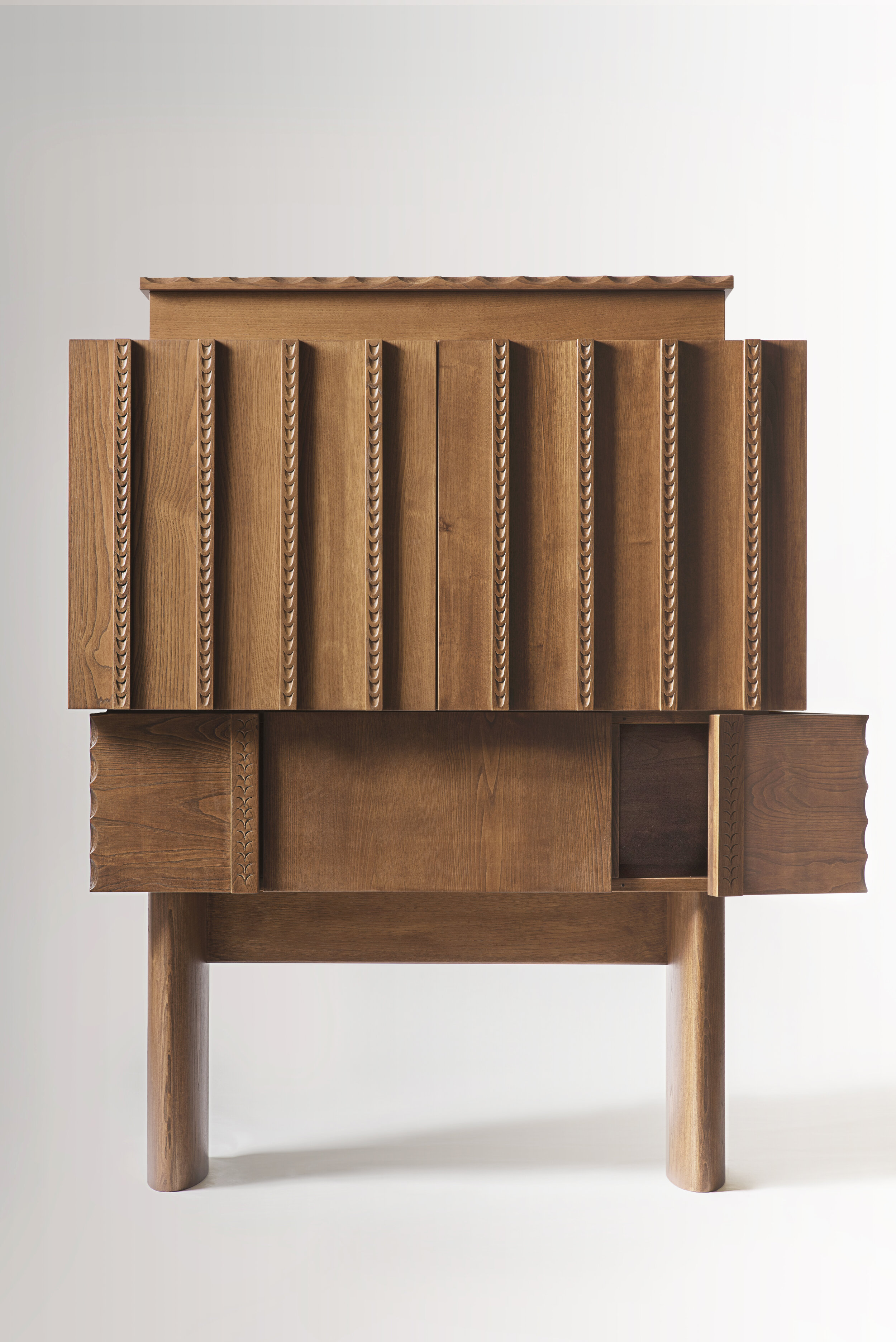 Ancas Sideboard, designed by Chiara Andreatti, made by Pierpaolo Mandis for Pretziada_front door open.jpg