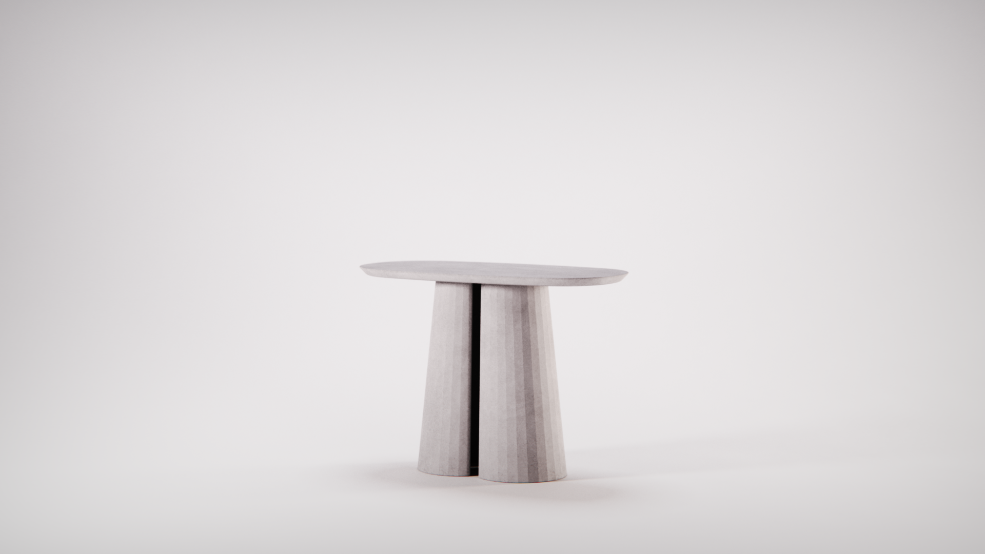 Fusto Oval Coffe Table I designed by Marialaura Rossiello Studio Irvine 80x40x58 Silver (2).png