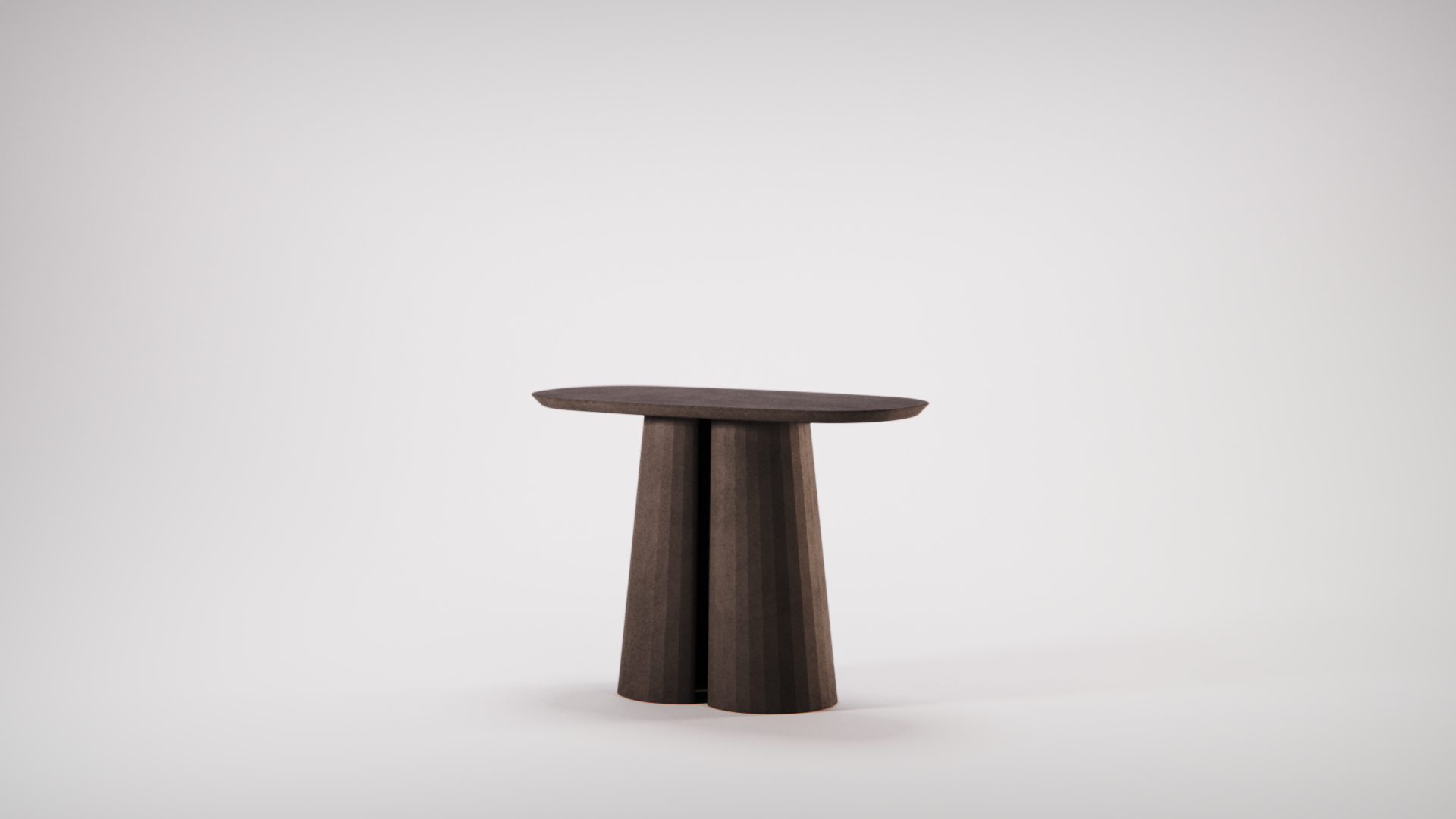 Fusto Oval Coffe Table I designed by Marialaura Rossiello Studio Irvine 80x40x58 Dark Chocolate (2).png