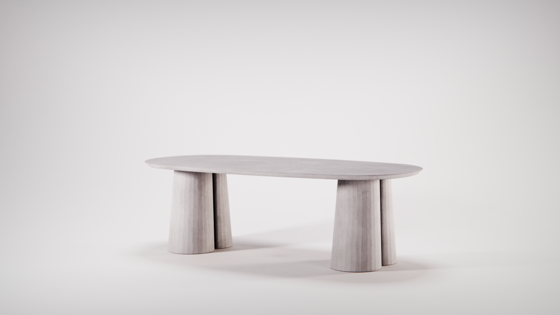 Fusto Oval Coffee Table III designed by Marialaura Rossiello Studio Irvine 150x75x48 Silver (2).png