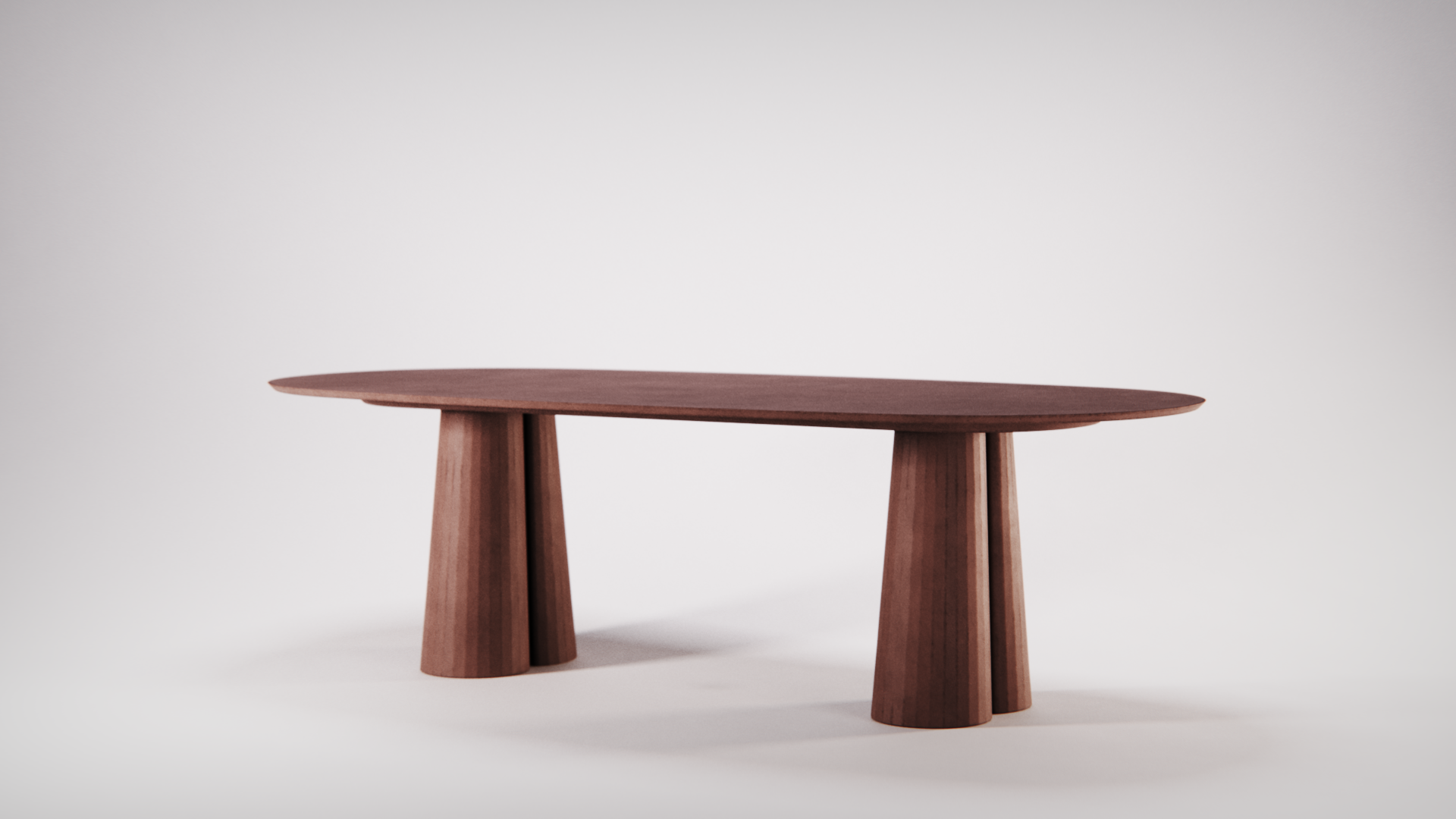 Fusto Oval Dining Table designed by Marialaura Rossiello Studio Irvine 240x120x73 Brick (2).png