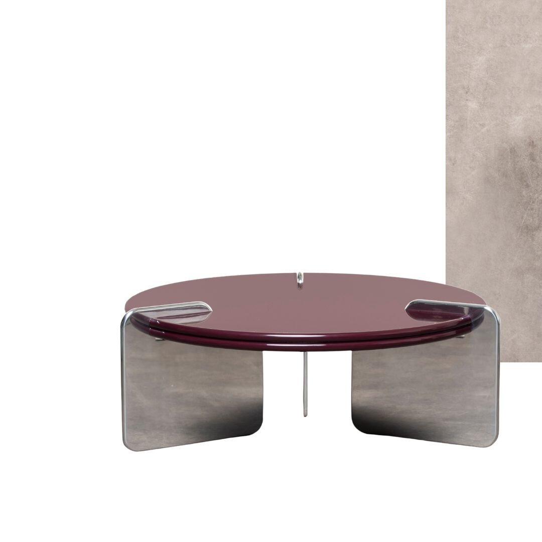 SUPERNOVA COFFEE TABLE by Derek Castiglioni⁠
⁠
Defined by simple lines to the point of composing apparently intuitive objects which wink at primitive aerodynamics, Supernova  features a chrome base and top available ⁠in custom lacquered colours. ⁠
⁠
