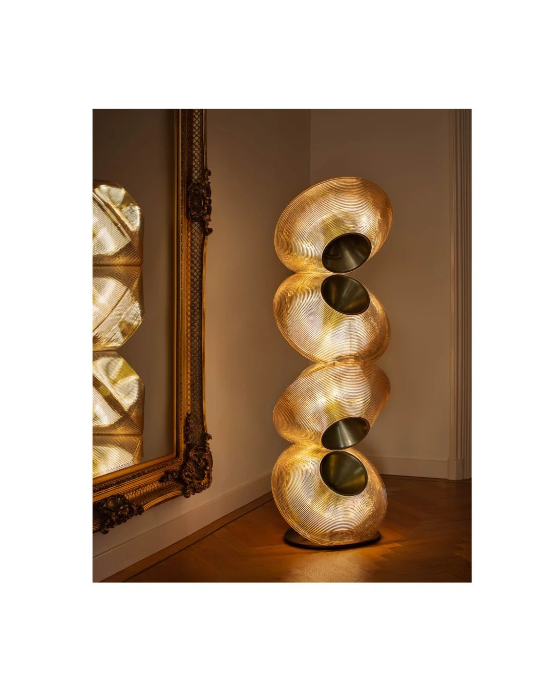 Warmly illuminating from all angels, the Tol Lamp by Kooij is available in three variations. The series of alternating totems sit comfortably in all environments, softly grounded in their obtuse proportions.⁠
⁠
⁠A release where metal is revered along