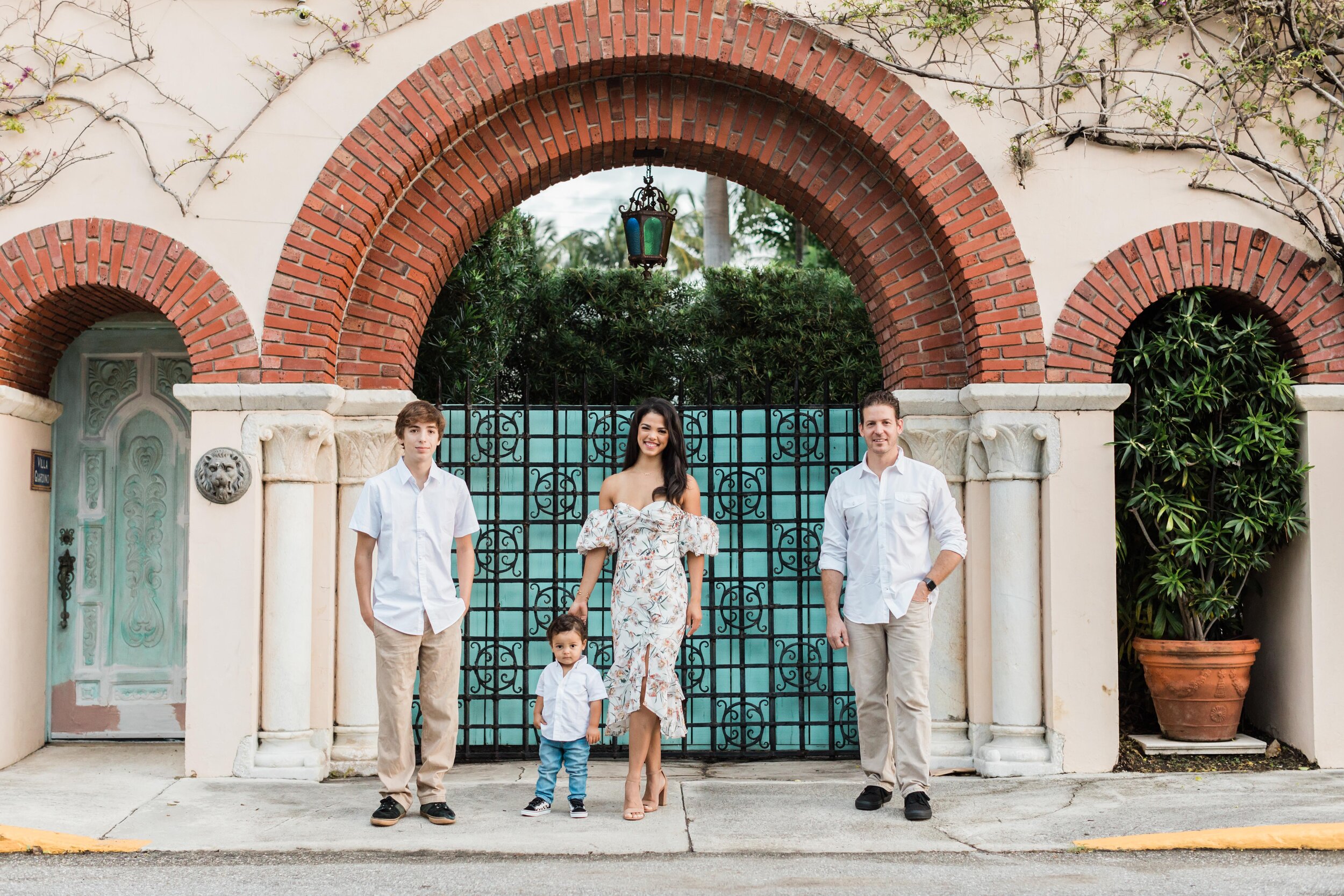 Sunrise Family Photography Session in Worth Avenue, Palm Beach