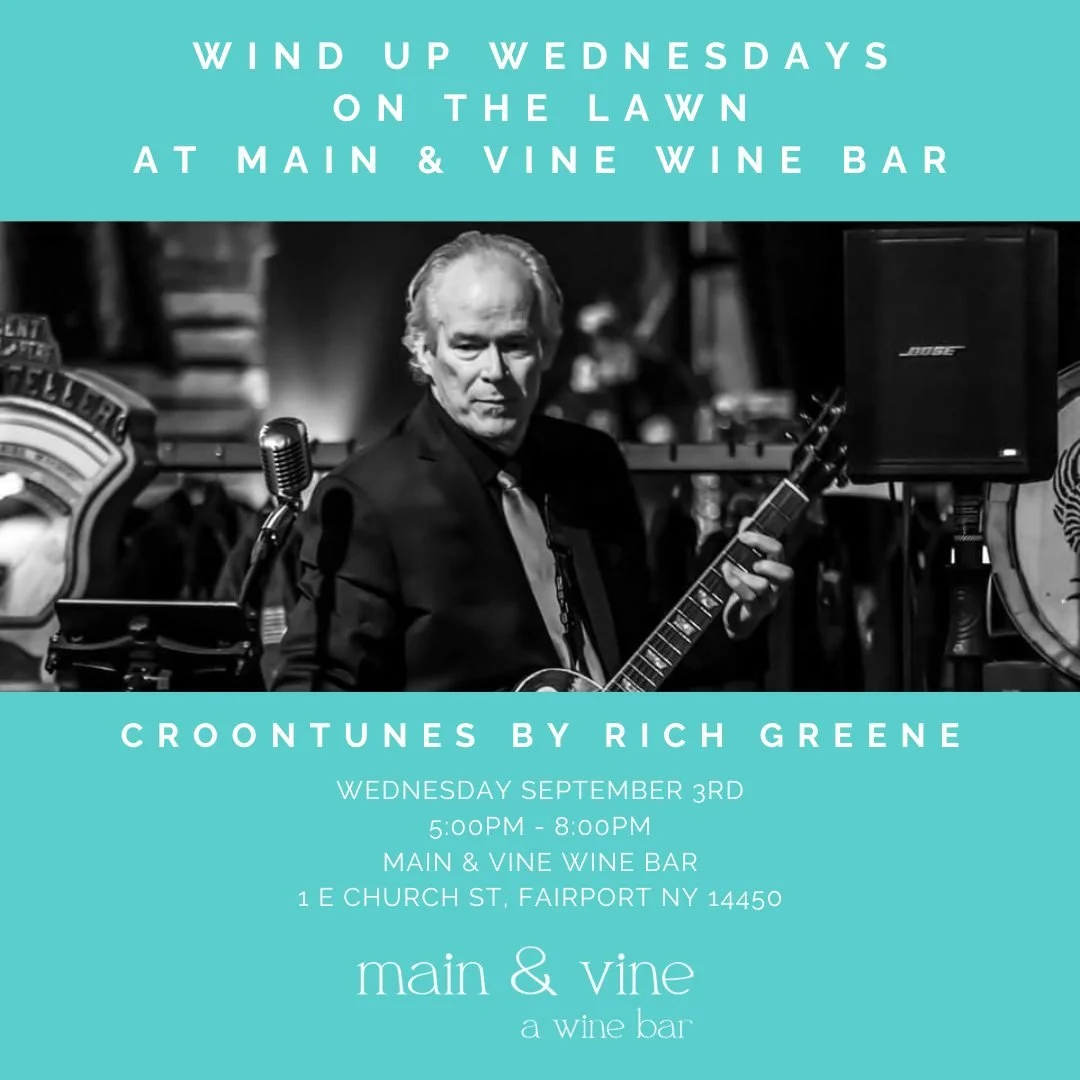 Live music continues into september! join us next wednesday, september 3rd  for another recurring musician: croontunes by rich greene!

enjoy the warm weather and great music. indulge in drinks, food, and even dessert, if you&rsquo;re in the mood. ca