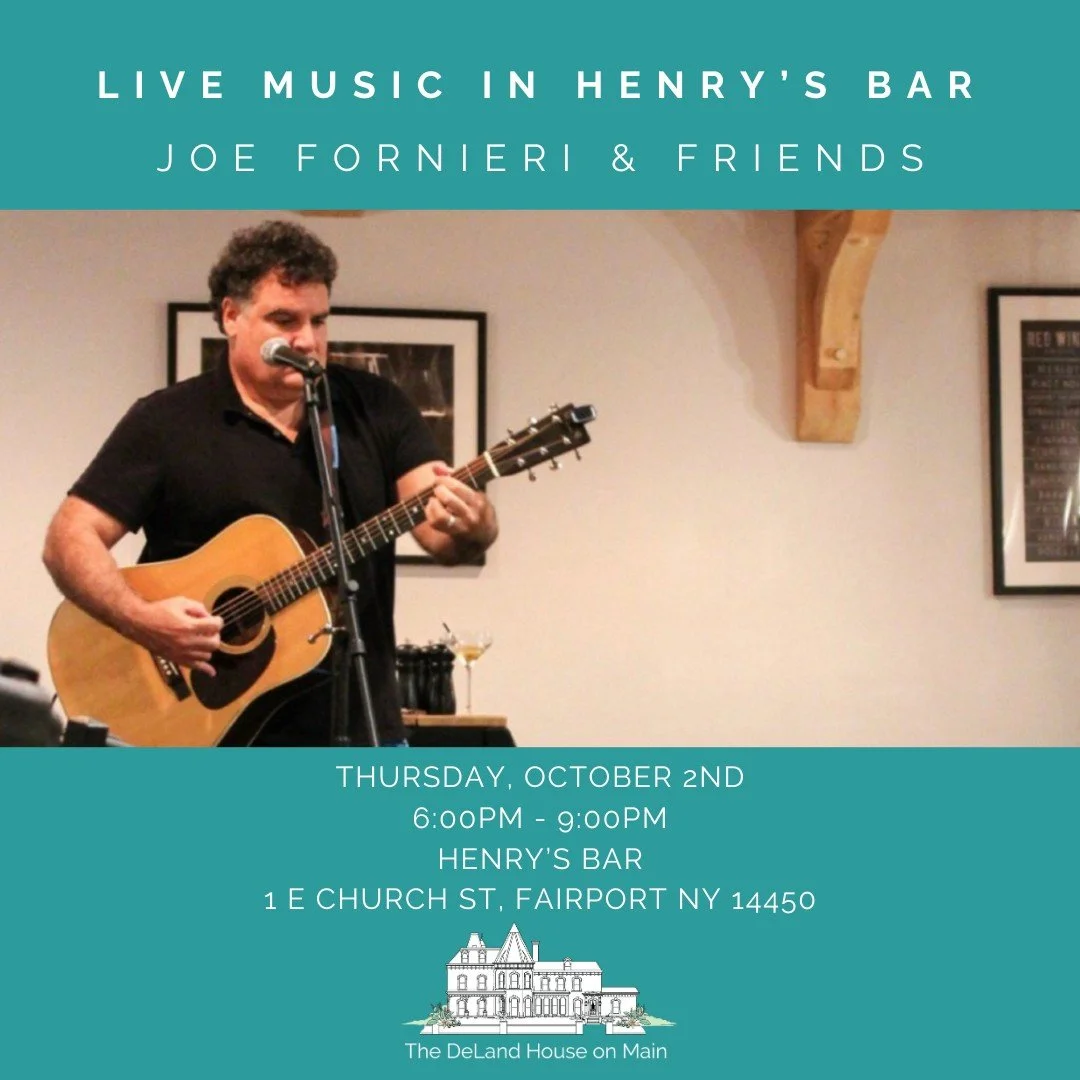 We are so excited to tell you about another live music performance in Henry&rsquo;s Bar on Thursday, October 2nd from 6pm-9pm. Joe Fornieri and Friends will be back performing some fantastic acoustic live music! 🎶🎼🎵

We can&rsquo;t wait to see you