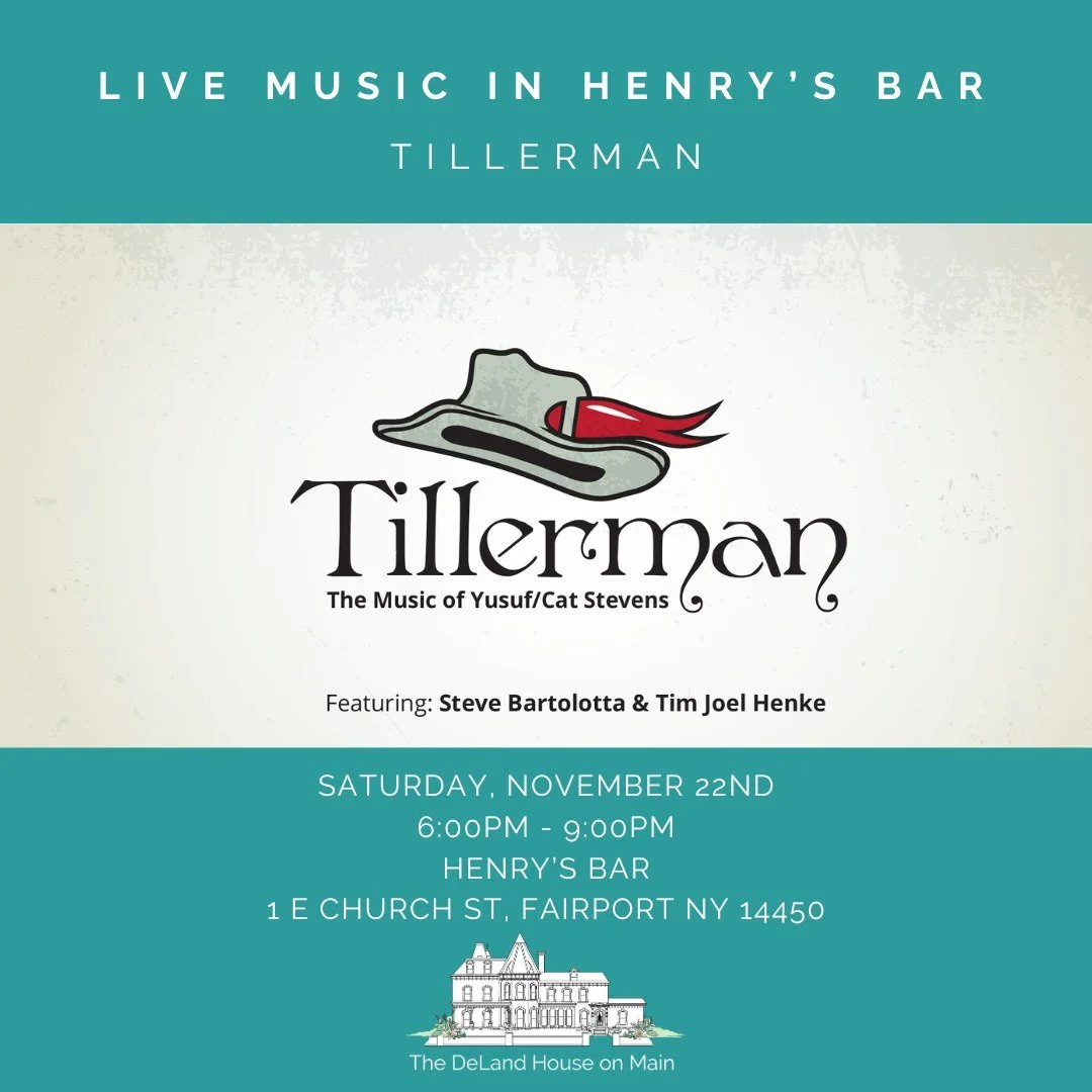 In addition to our live music tomorrow (Phelim White &amp; Stevie Hartman, November 20th, 6pm-9pm)...

Join us this Saturday, November 22nd 6pm-9pm for Tillerman to hear the wonderful music of Yusuf/Cat Stevens!! 🎶🎼🎵

We can&rsquo;t wait to see yo