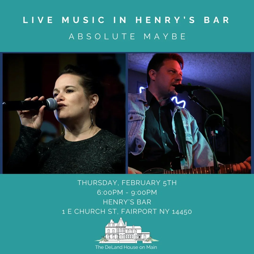 Join us for one of our absolute favorite live music performers - Absolute Maybe! 🎶🎸🎼🎵

Enjoy drinks, food, and of course the music - Thursday, February 5th! We can&rsquo;t wait to see you there!! 🎤🎉🥳🍾
.
.
.
#delandhouse #interiordesign #event