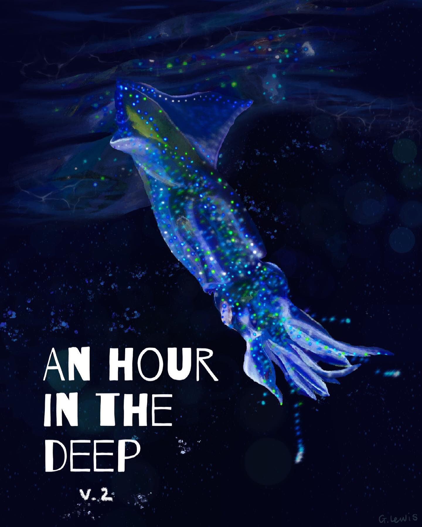 Drumroll please...! 💥The cover of Edition 2 of @anhourinthedeep.mag 

Thank you to those of you who answered the poll guessing the cover! It didn&rsquo;t end up being the man who got swallowed by the whale, but it is a firefly squid 🦑 

I was watch