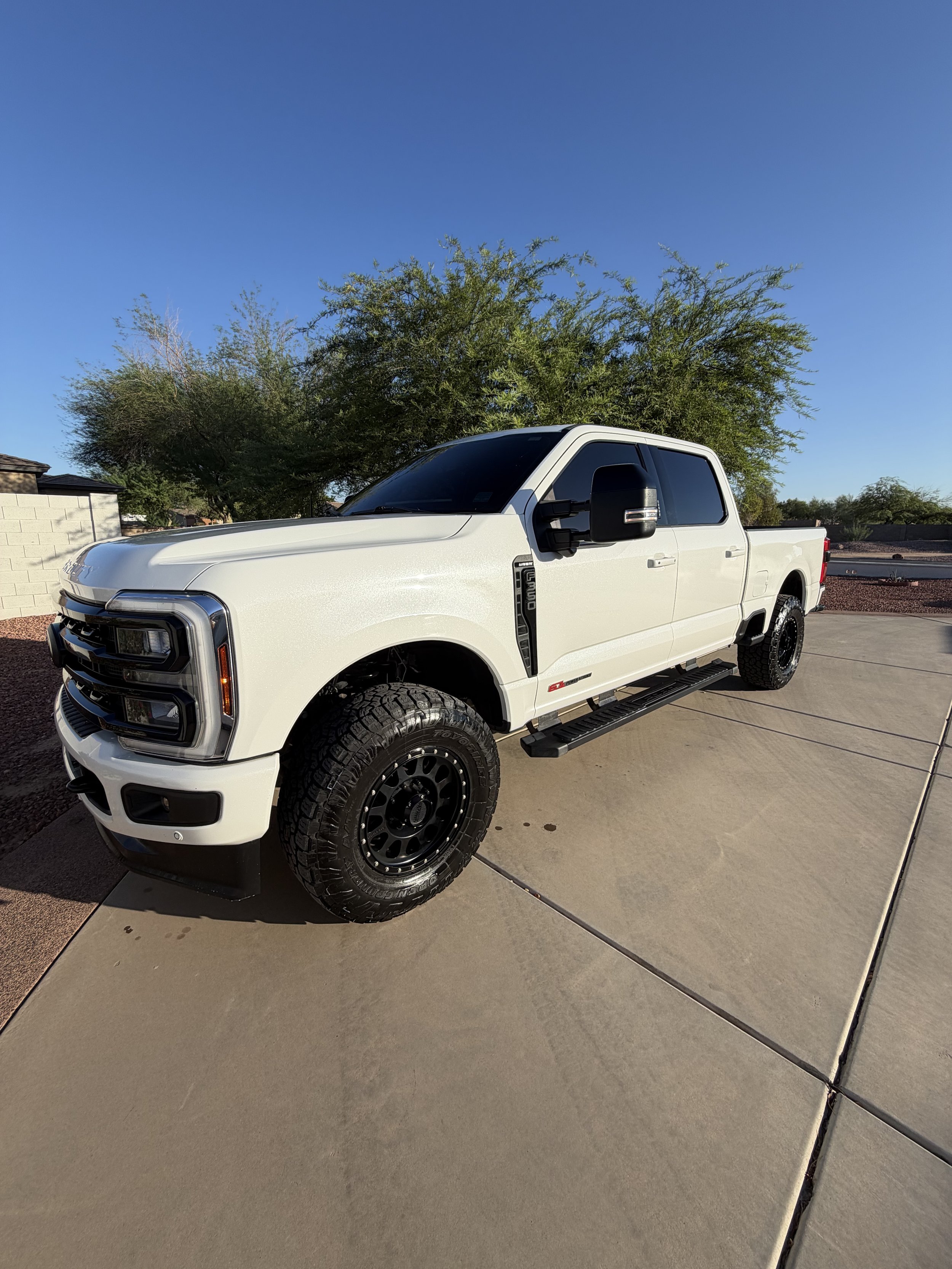Ford F250 gleaming in the morning sun following a maintenance detail in Buckeye, AZ