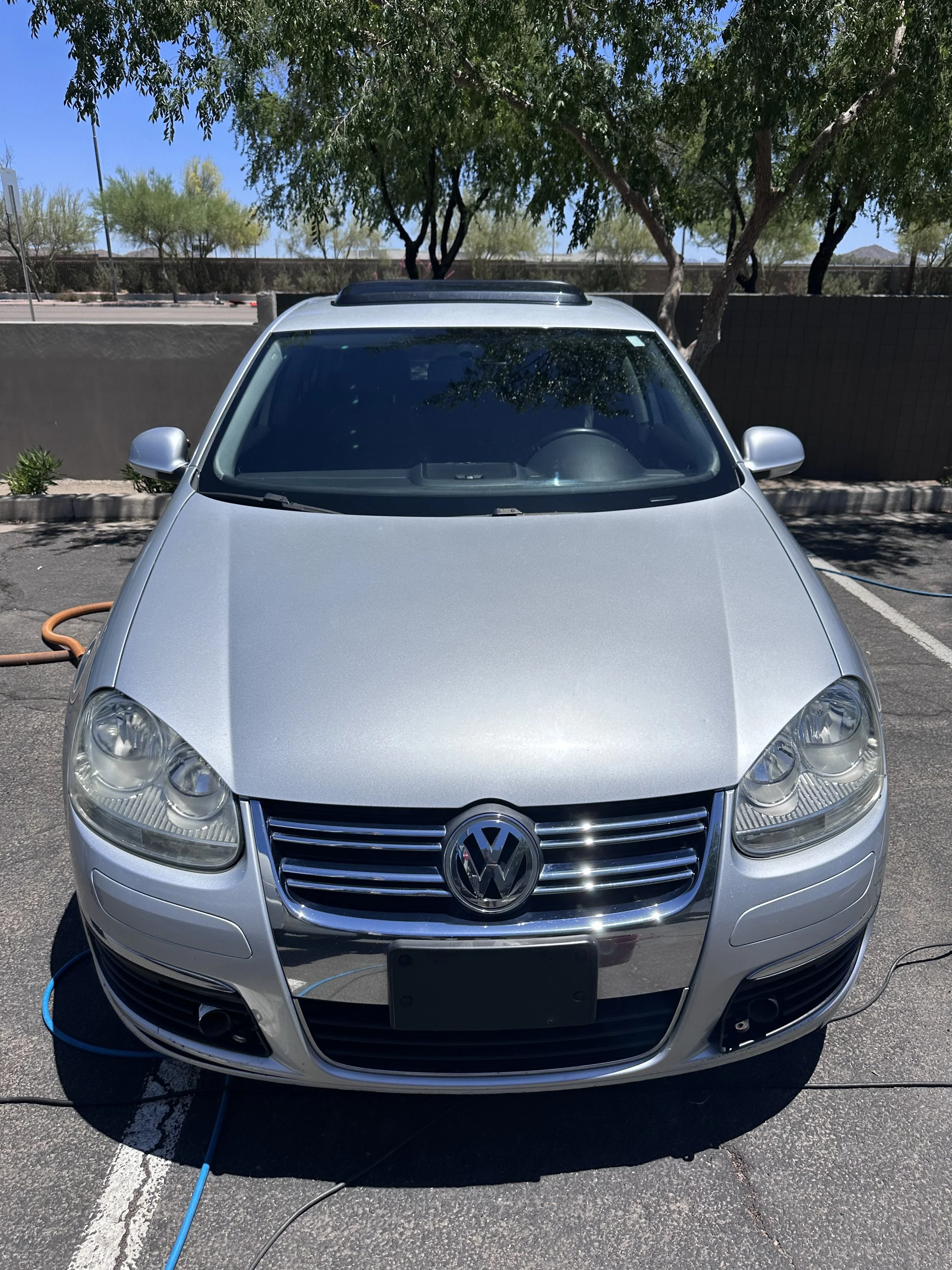 VW Jetta finished headlight restoration service in North Phoenix, AZ.