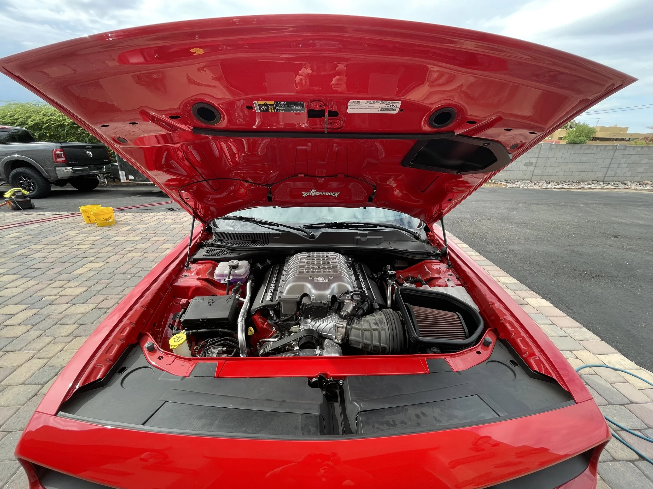 shining engine bay after engine detail on this demon in buckeye, az