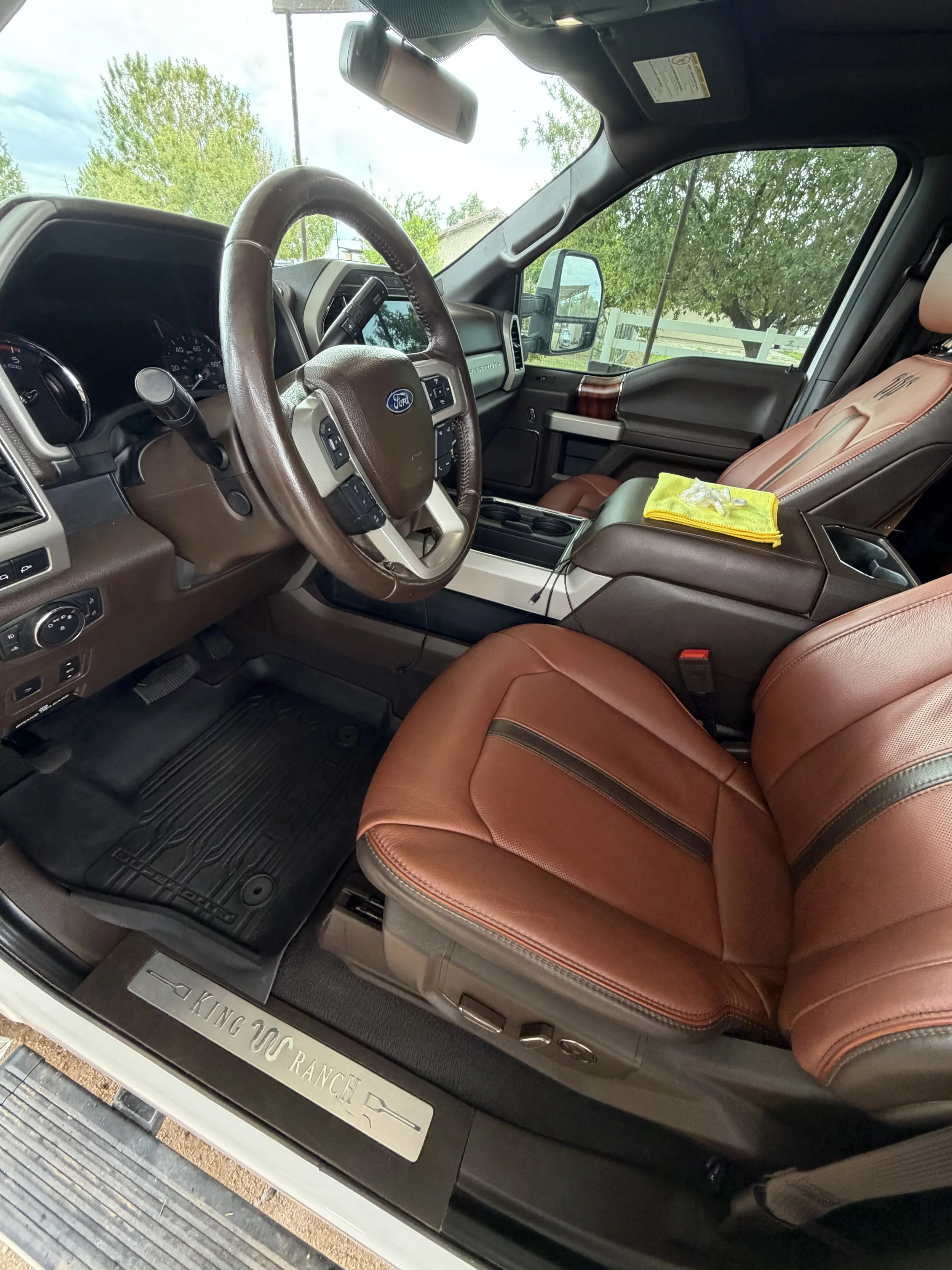 interior of F250 revitalized, deodorized and sanitized after an interior detail in Buckeye, AZ.