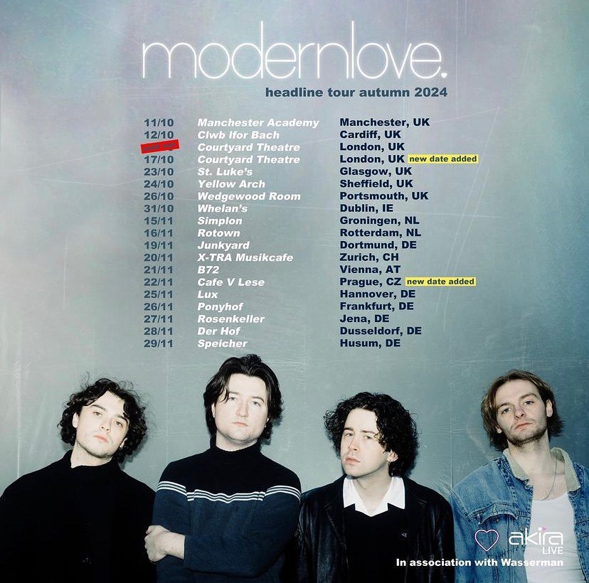 m o d e r n l o v e . 

Well they&rsquo;ve only gone and sold out their London headliner. Soooo we&rsquo;ve added an extra show due to demand 🎫

Plus, the band have added an extra date in Prague on the European leg 🇨🇿

Ticket link in our stories, 
