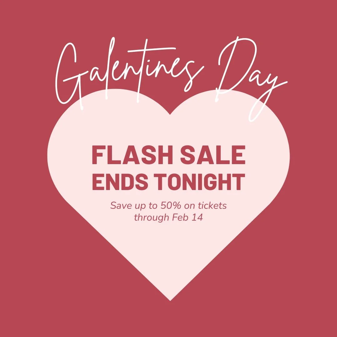 What are you waiting for?

My Galentine's Day flash sale ends tonight, Feb 14th.

This is your last chance to get tickets at 20-50% off.

Link to book in my bio.

#galentinesday #valentinesday #girlsweekend #womenswellness #atxwomen
