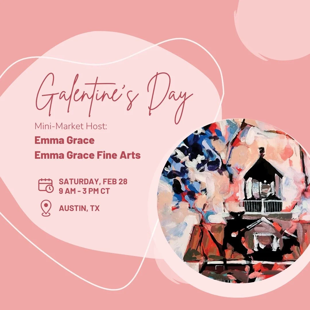 There&rsquo;s something powerful about women who are brave enough to create.

I&rsquo;m thrilled to introduce our newest Galentine&rsquo;s Day vendor: @emmagrace.finearts 

Emma is a UT student entrepreneur, an artist, and someone who sees the world 