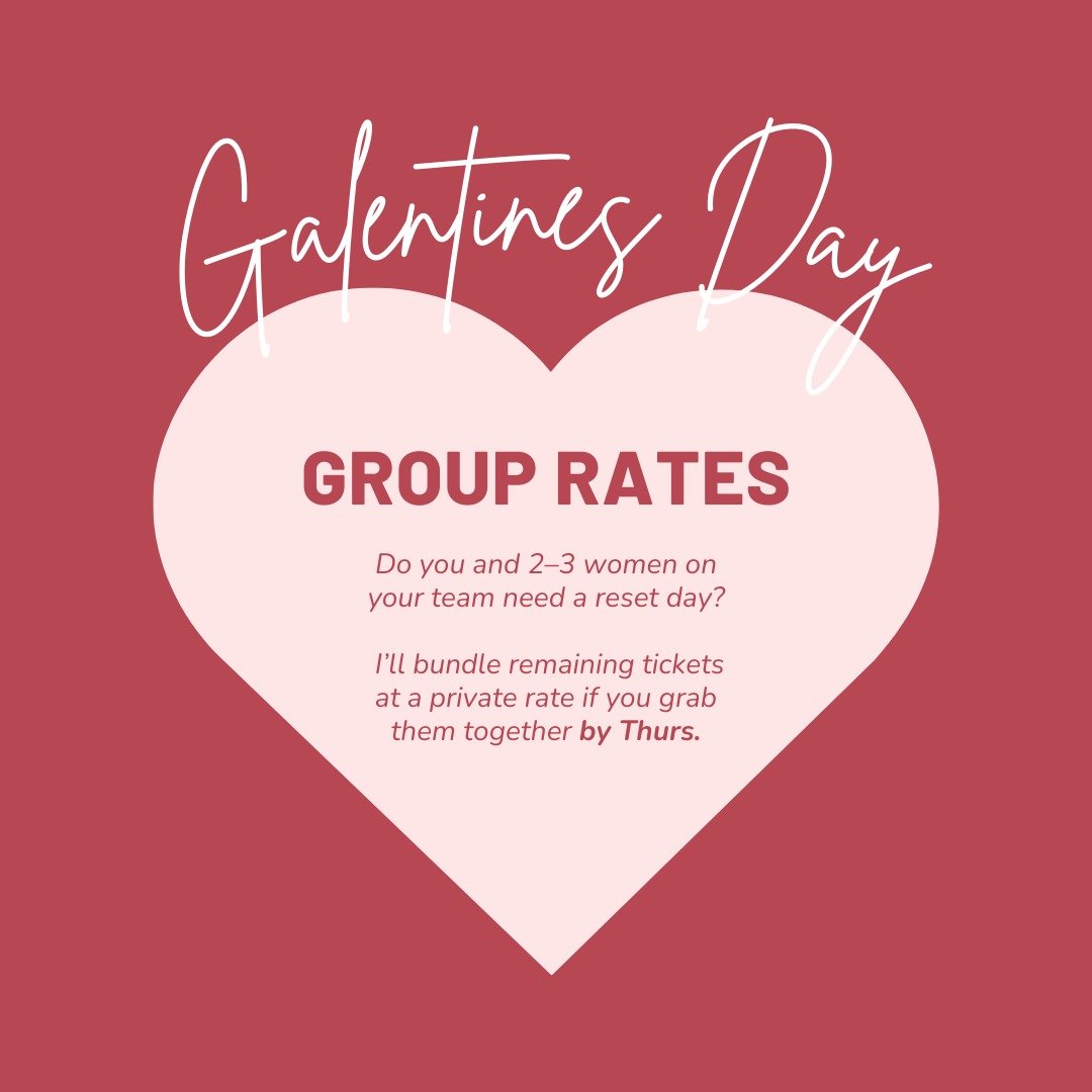 I have 8 seats left for Galentine&rsquo;s Day this Saturday.

And I don&rsquo;t want them sitting empty.

So here&rsquo;s the 48-hour move:

If you&rsquo;ve been thinking about coming but don&rsquo;t want to come alone &mdash; grab a friend and I&rsq