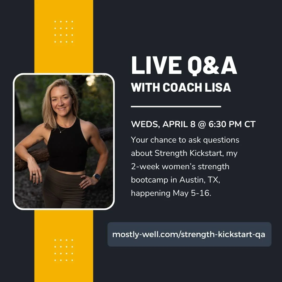 If you've been thinking about signing up for my Strength Kickstart women's bootcamp in Austin, let me answer some questions so you know whether it's right for you: 

💪 How much does it cost?
Sign up by April 10 and you pay $177 &mdash; less than $30
