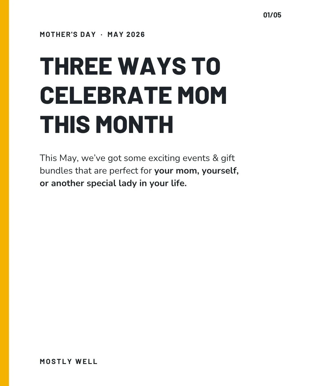 This May, the special ladies in our lives deserve something real &mdash; not a candle.

Here's what we've put together for the moms, the daughters, and the women in our lives who keep showing up for everyone else.

🧘&zwj;♀️ THE CONNECTION CIRCLE: MO