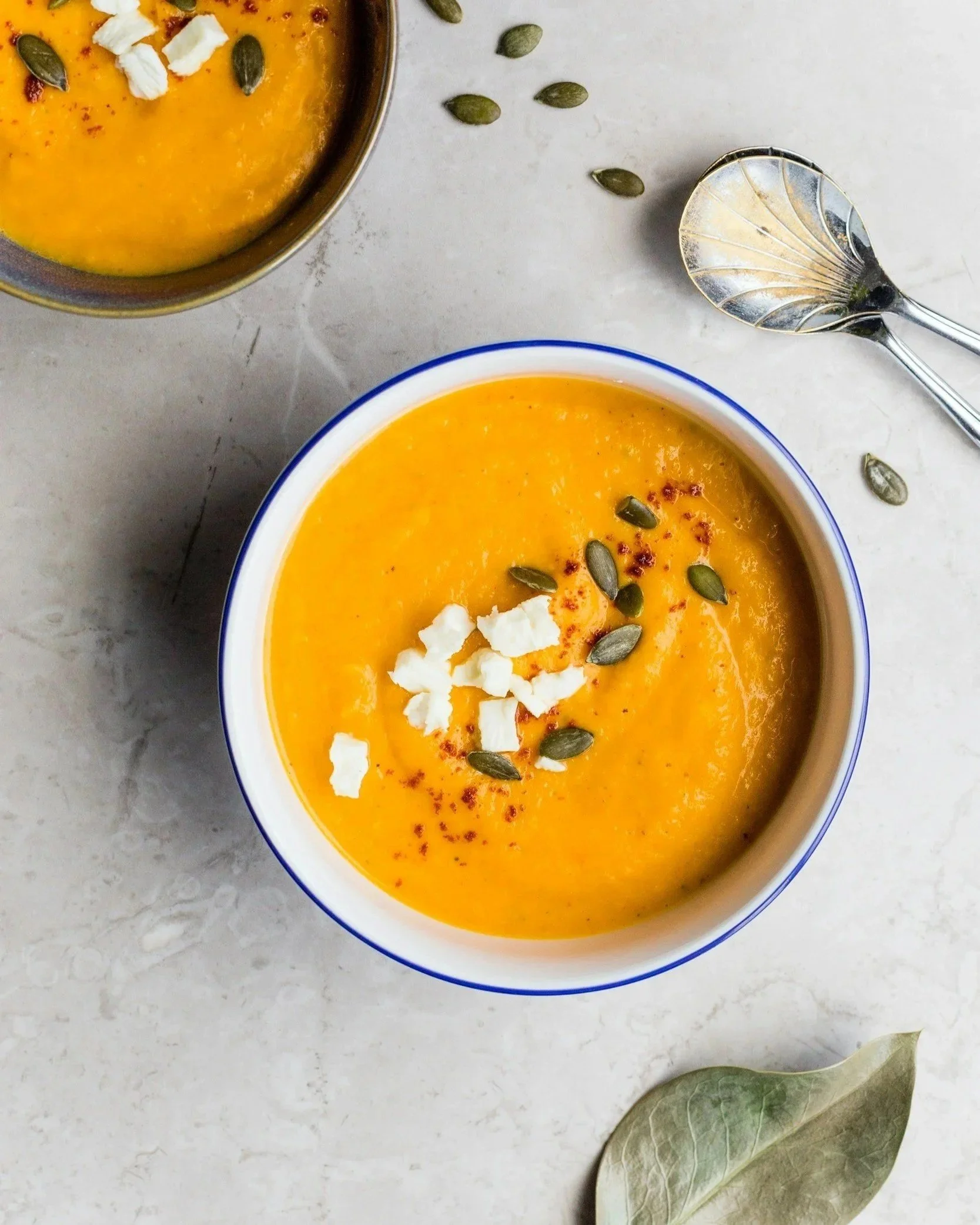 Roasted Garlic Butternut Squash Soup (Dairy-Free, Freezer-Friendly)