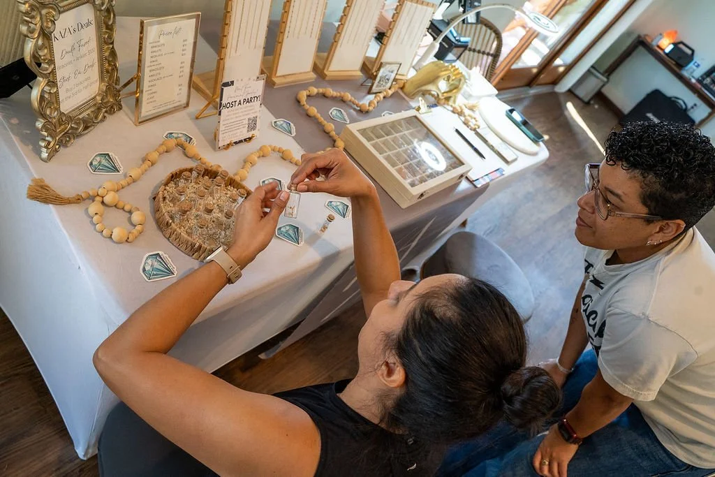 KAZA Fused Jewelry booth