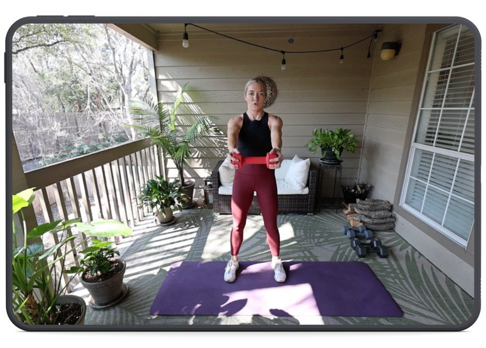The All Access on-demand workout library, shown on a tablet